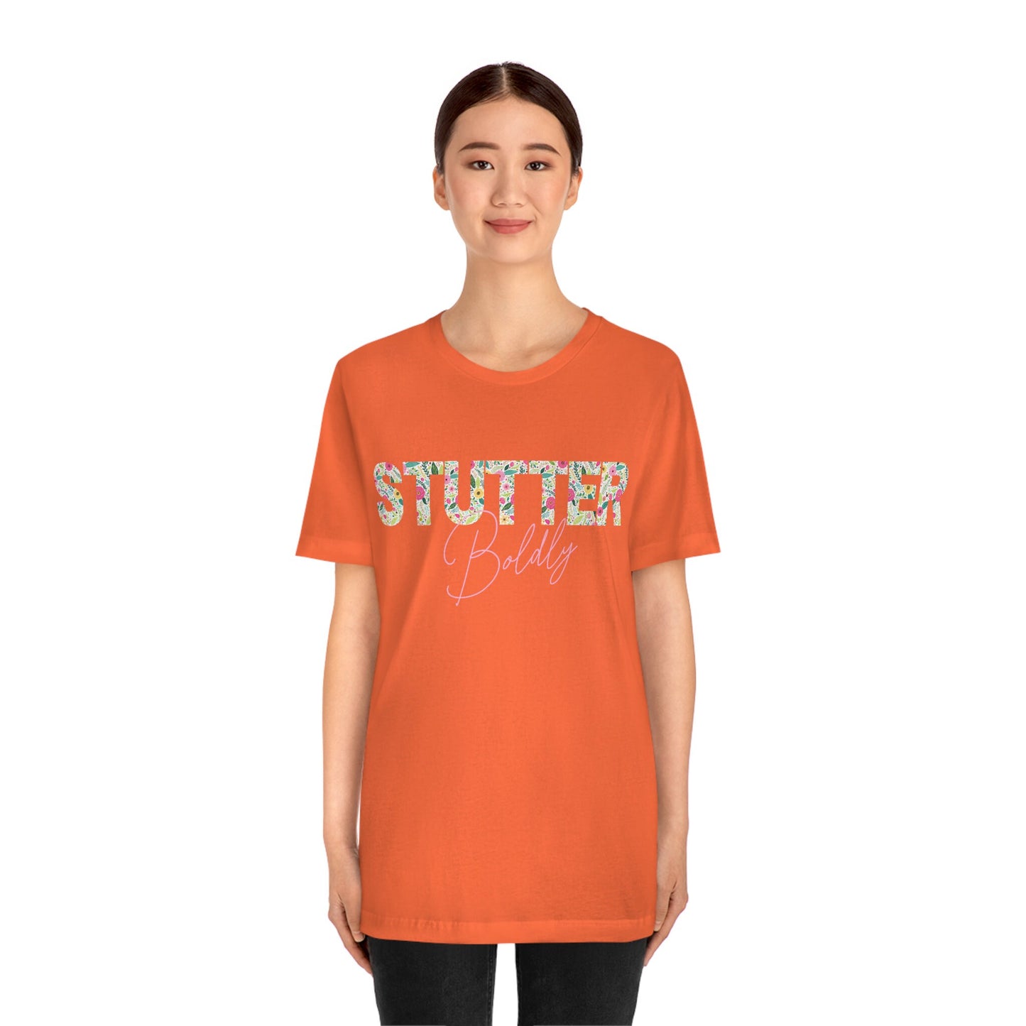 Stutter Boldly Floral Text Tshirt