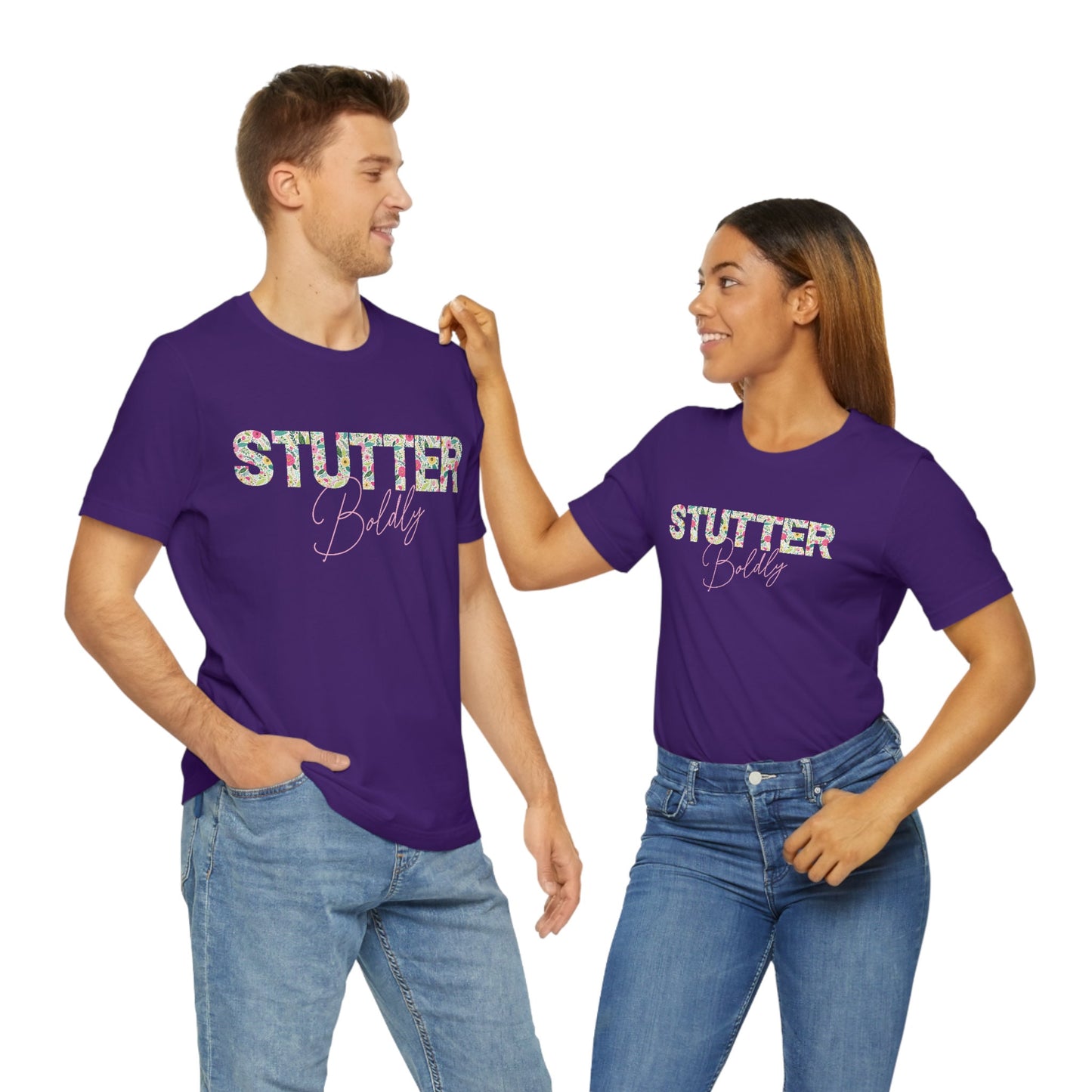 Stutter Boldly Floral Text Tshirt