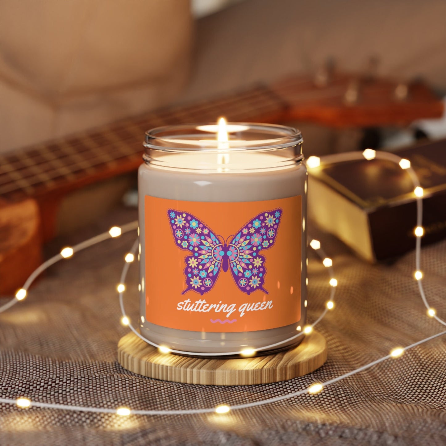 Stuttering Queen Butterfly Scented Candle, 9 oz