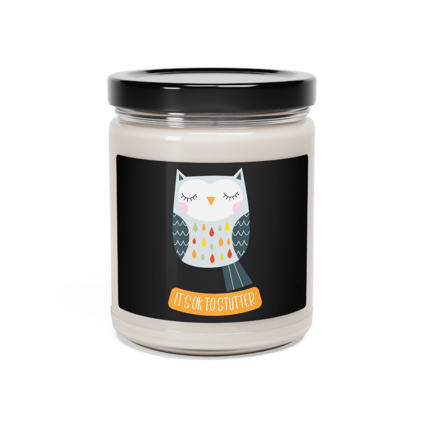 It's OK to Stutter Owl Scented Soy Candle, 9oz