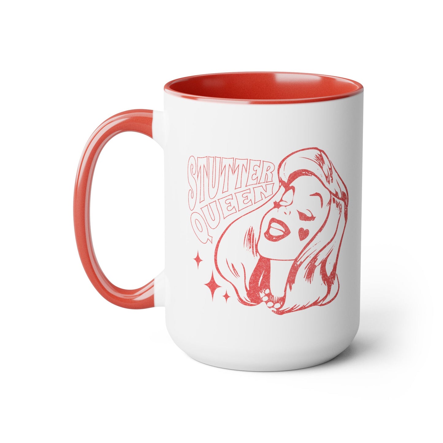 Stutter Queen Pinup Retro Mug, 15oz