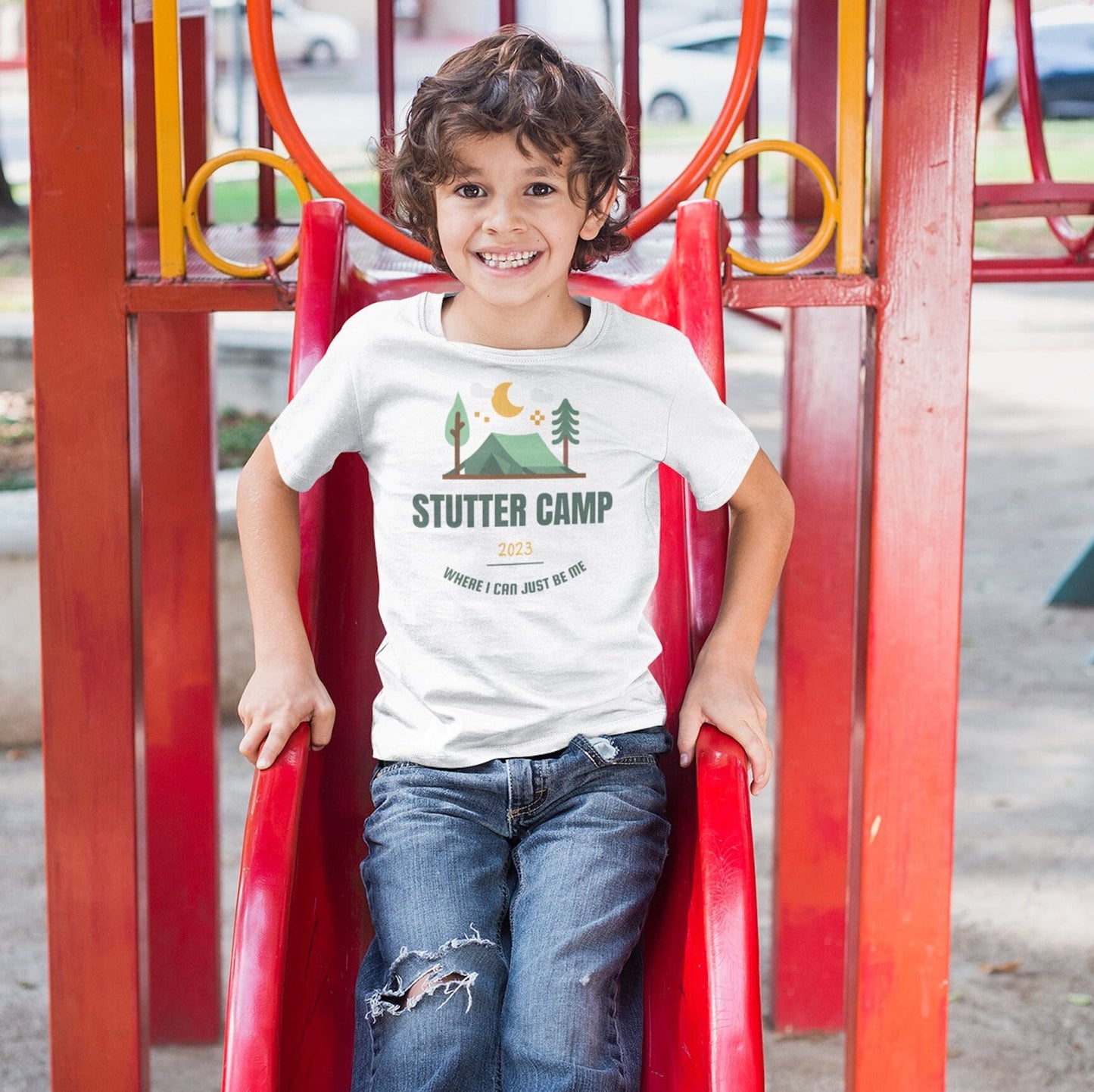 Kids Stutter Camper Where I Can Be Me Shirt