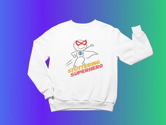 Stuttering Superhero Youth Crewneck Stutter Sweatshirt