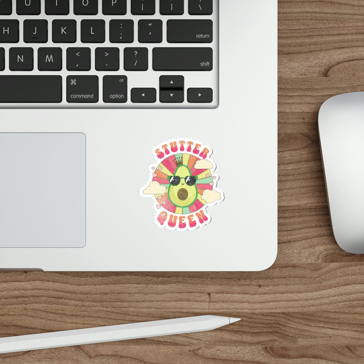 Stutter Queen Avocado Vinyl Sticker