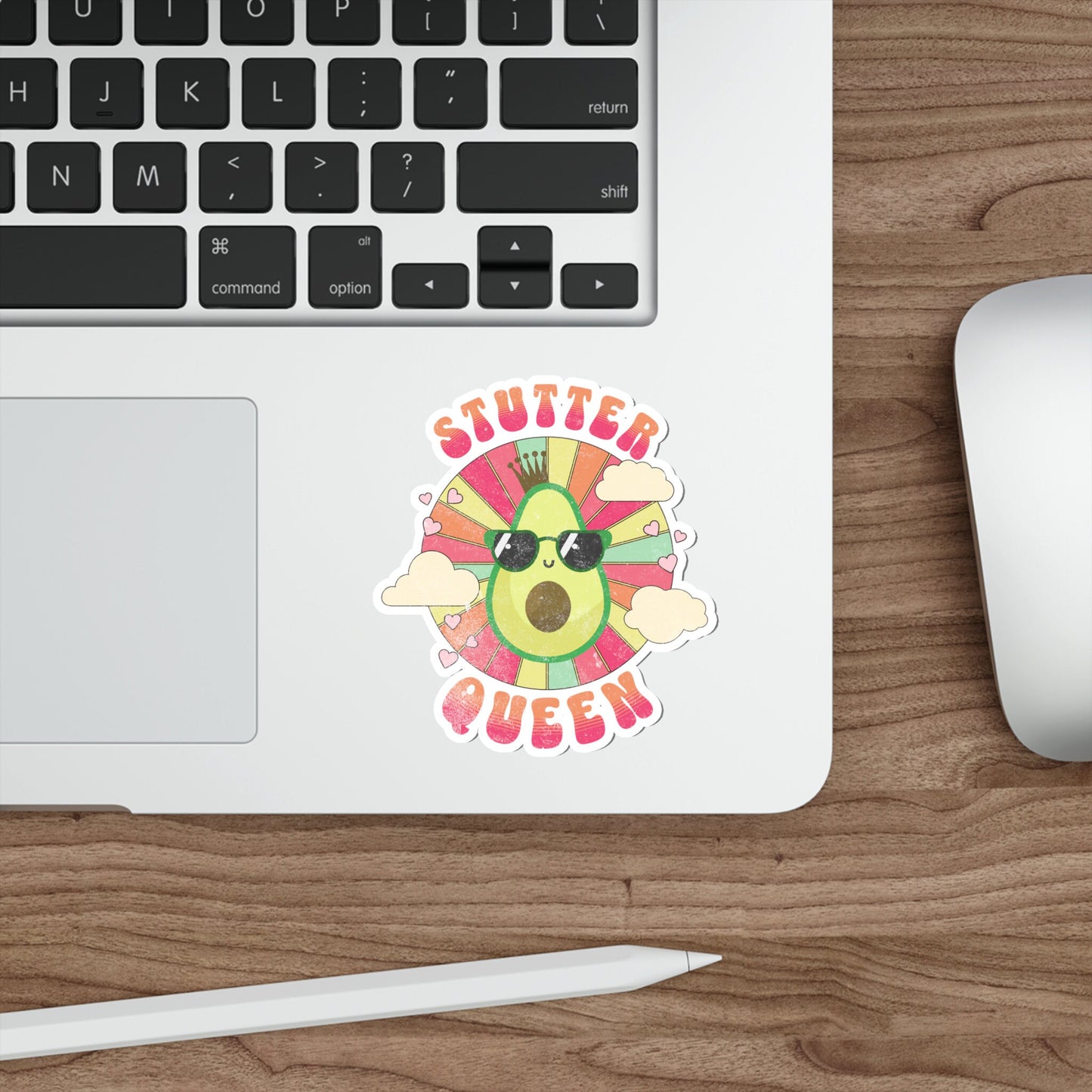 Stutter Queen Avocado Vinyl Sticker