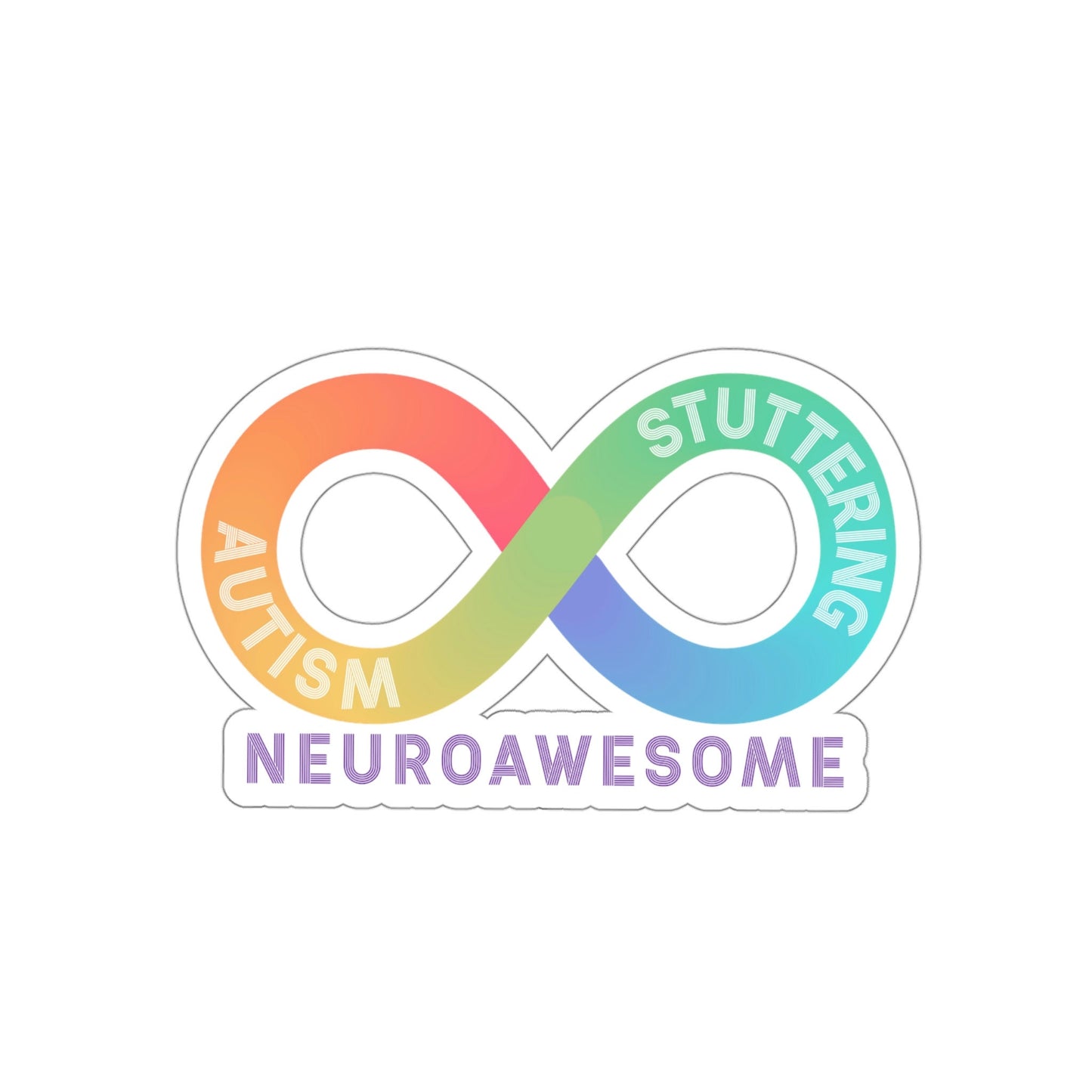 Neuroawesome Autism Stuttering Acceptance Die-Cut Sticker