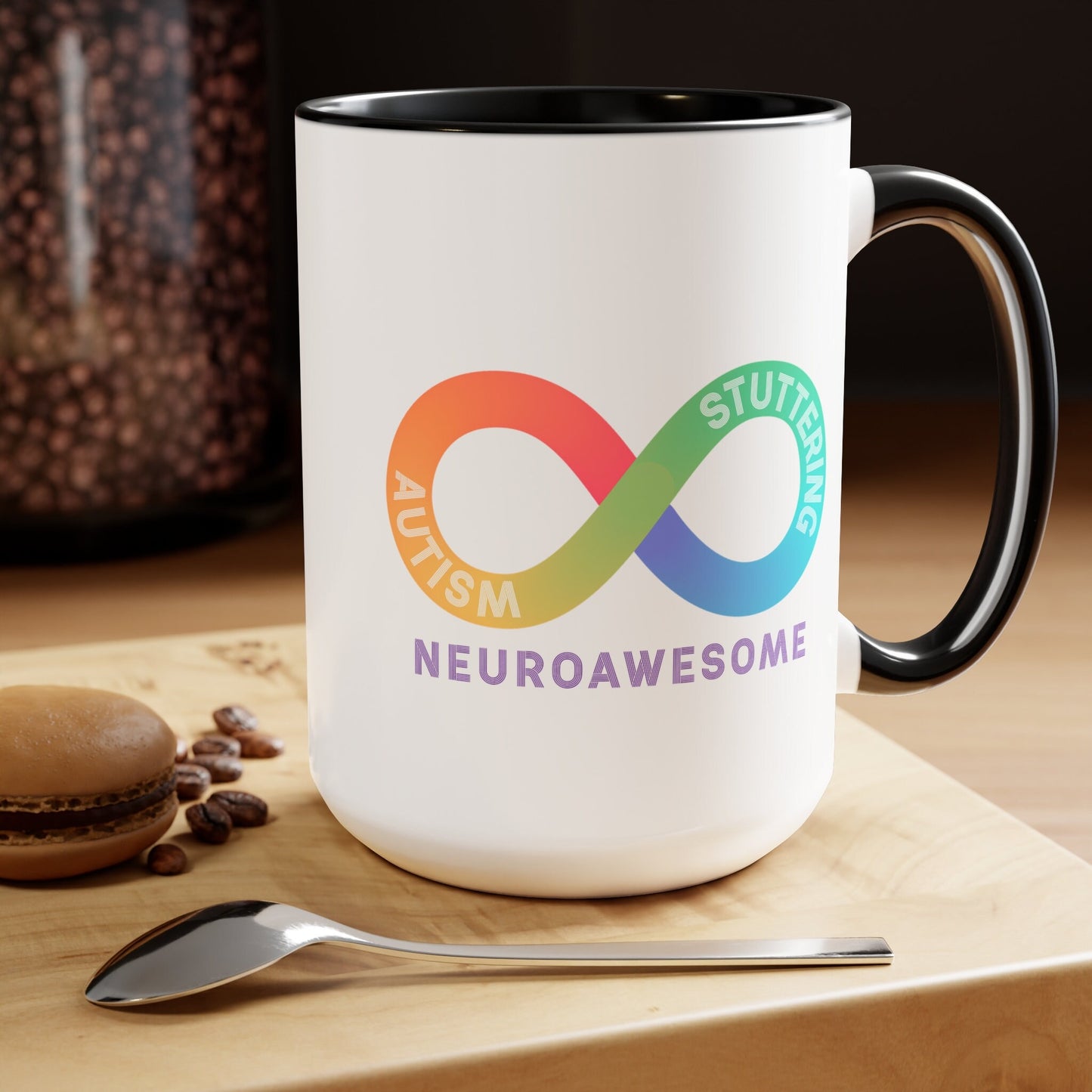 Neuroawesome Stuttering Autism Infinity 15 oz Mug