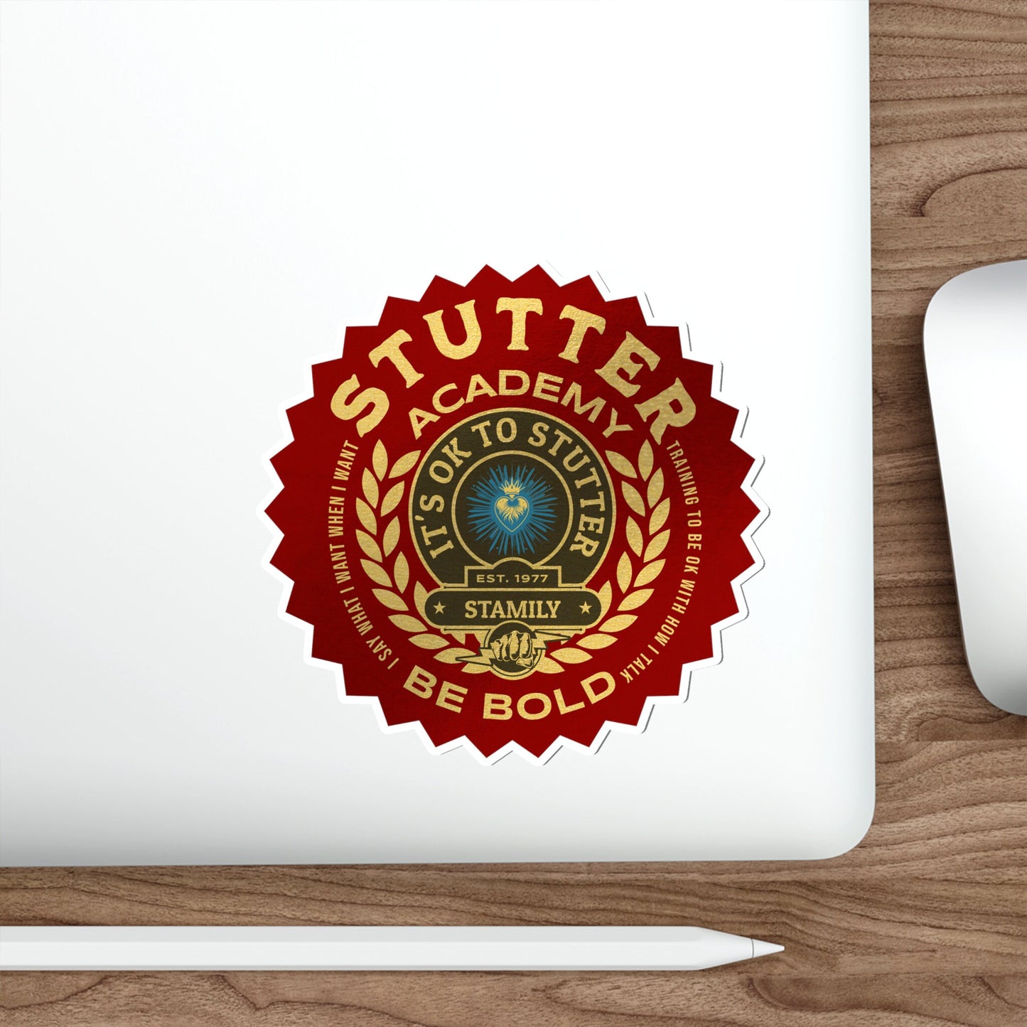 Stutter Academy Bold Sticker 2", 3", 4", 5"