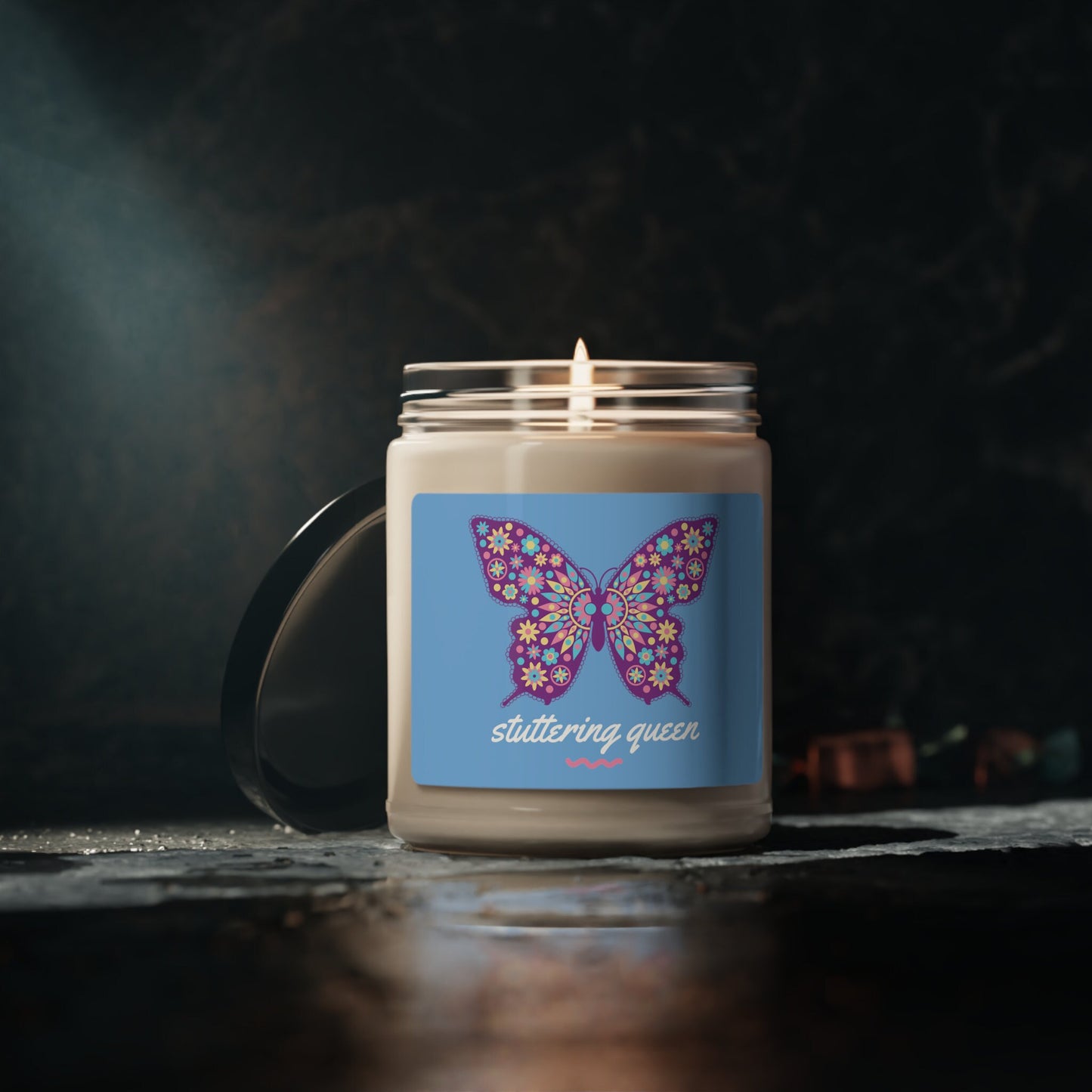 Stuttering Queen Butterfly Scented Candle, 9 oz