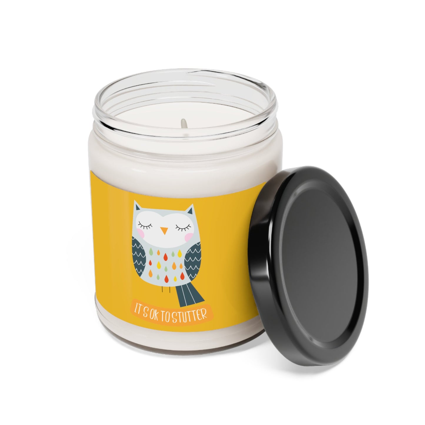 It's OK to Stutter Owl Scented Soy Candle, 9oz