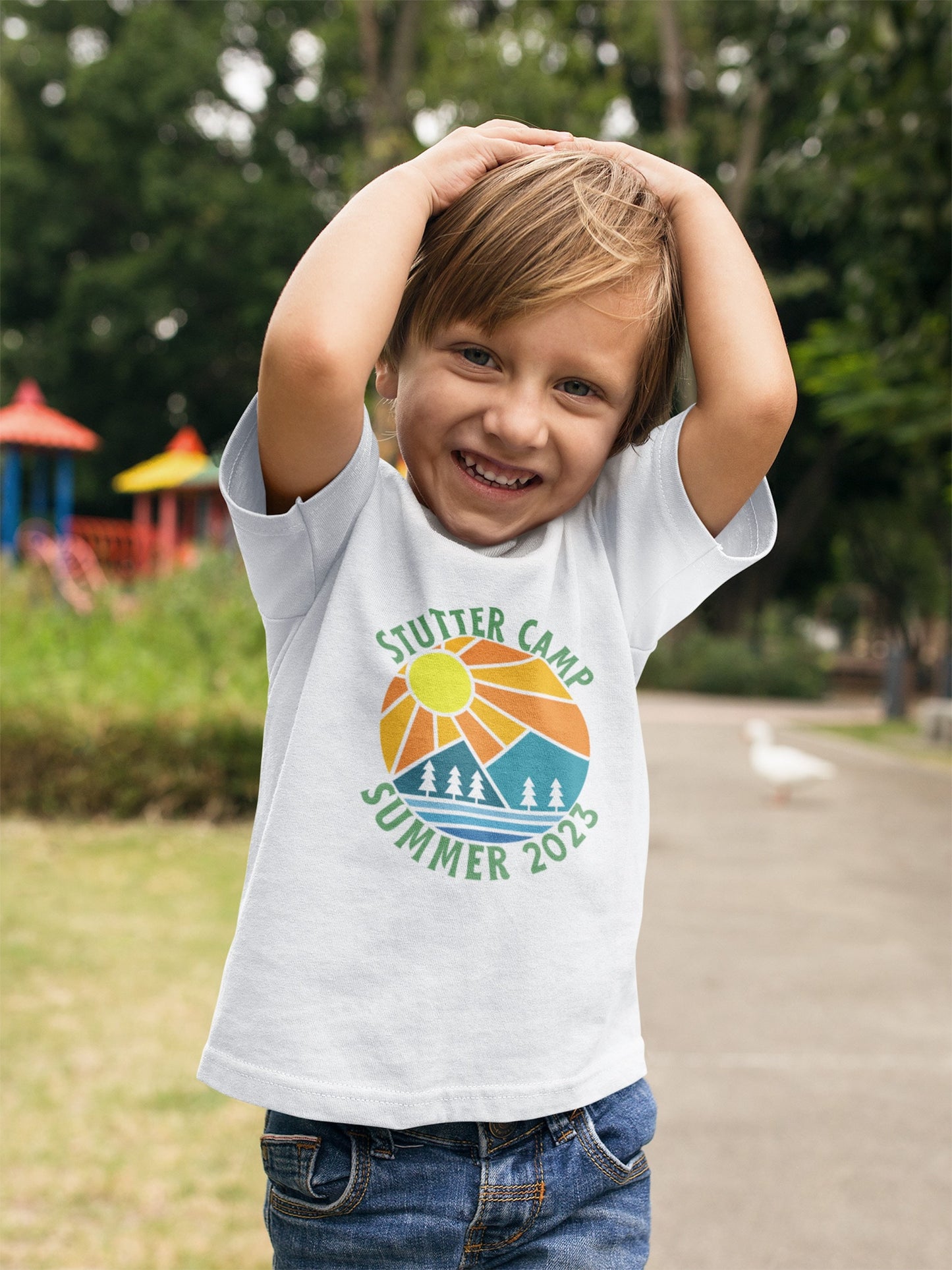 Kids Stutter Camp Mountain T-shirt