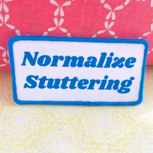 Normalize Stuttering Embroidered Edges Patch, 2 x 4"