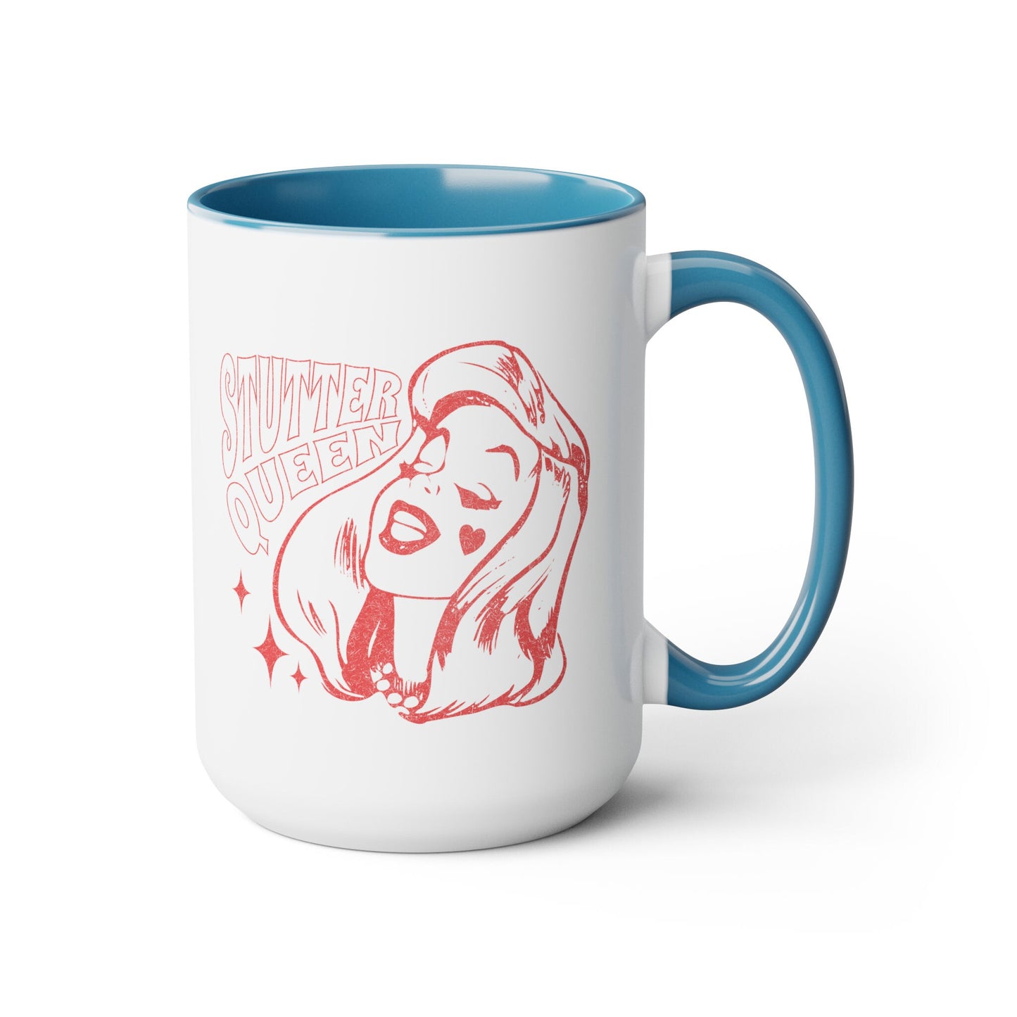 Stutter Queen Pinup Retro Mug, 15oz