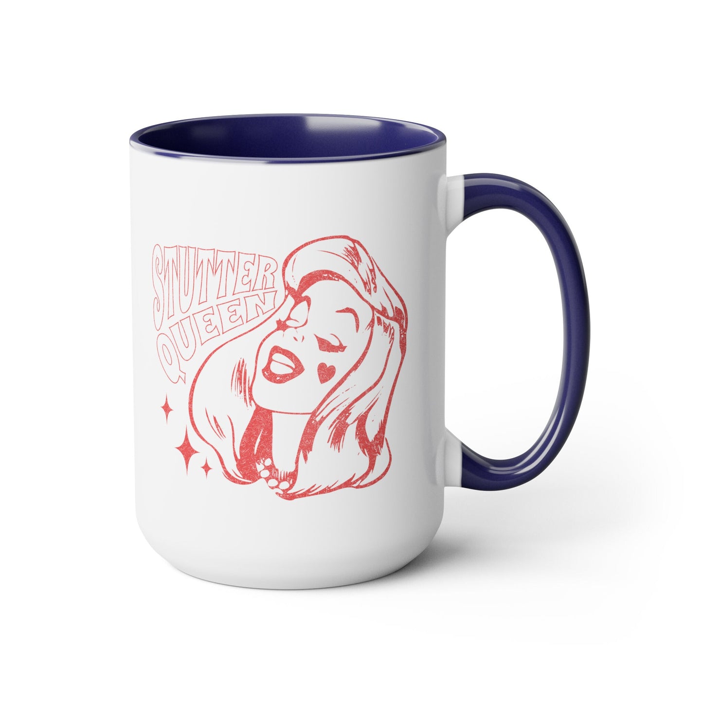 Stutter Queen Pinup Retro Mug, 15oz