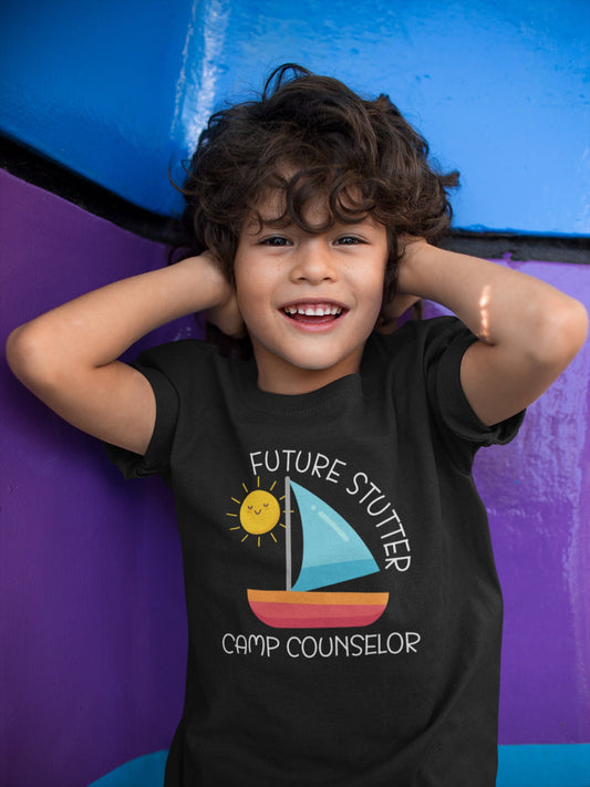 Future Stutter Camp Counselor Sailboat Camp Shirt