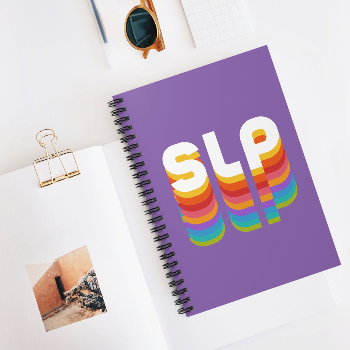 SLP Retro Stagger Text Notebook Gift