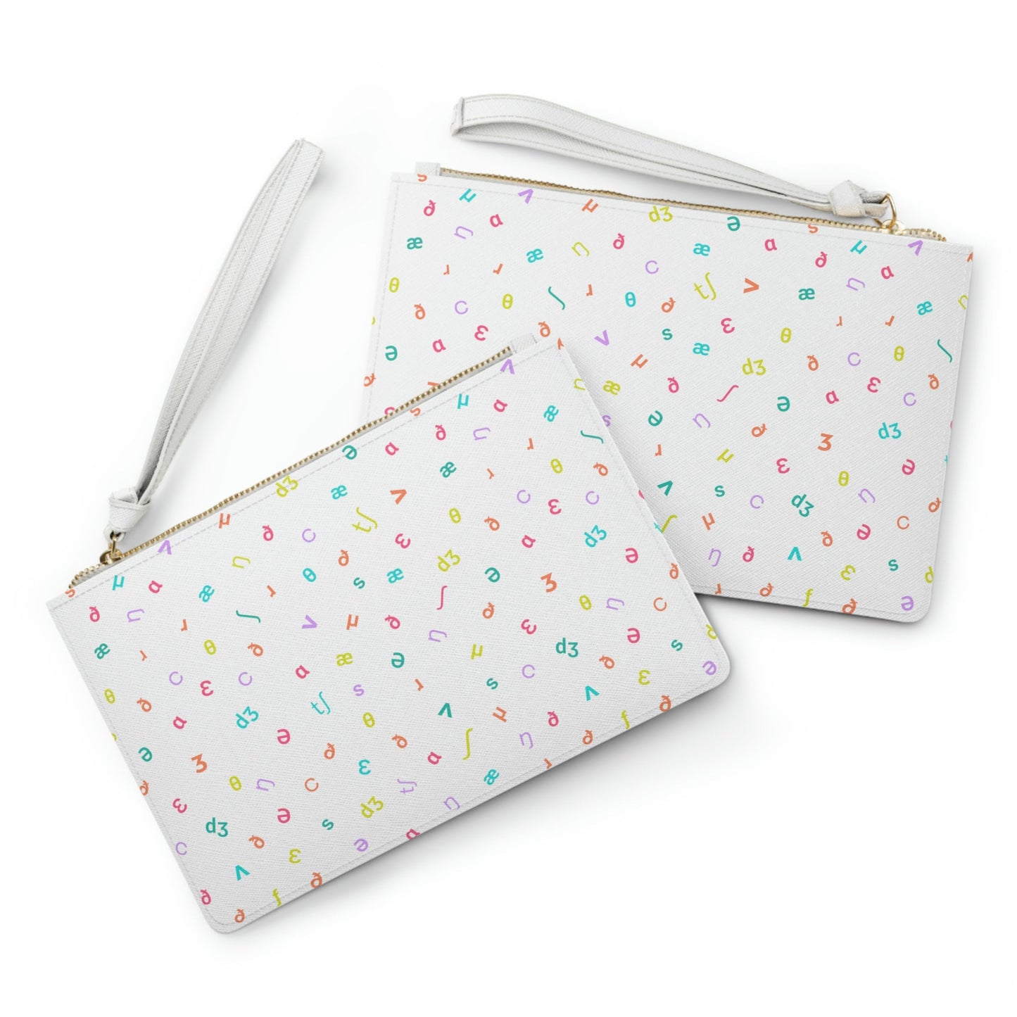 IPA Symbols Vegan Leather Clutch