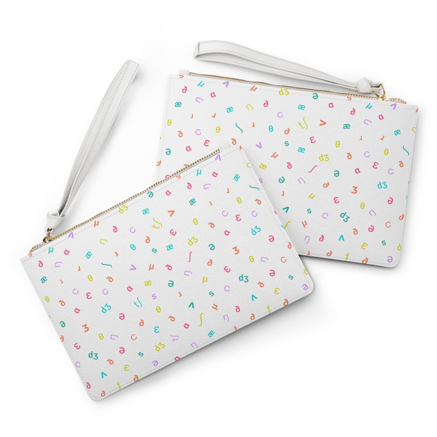 IPA Symbols Vegan Leather Clutch