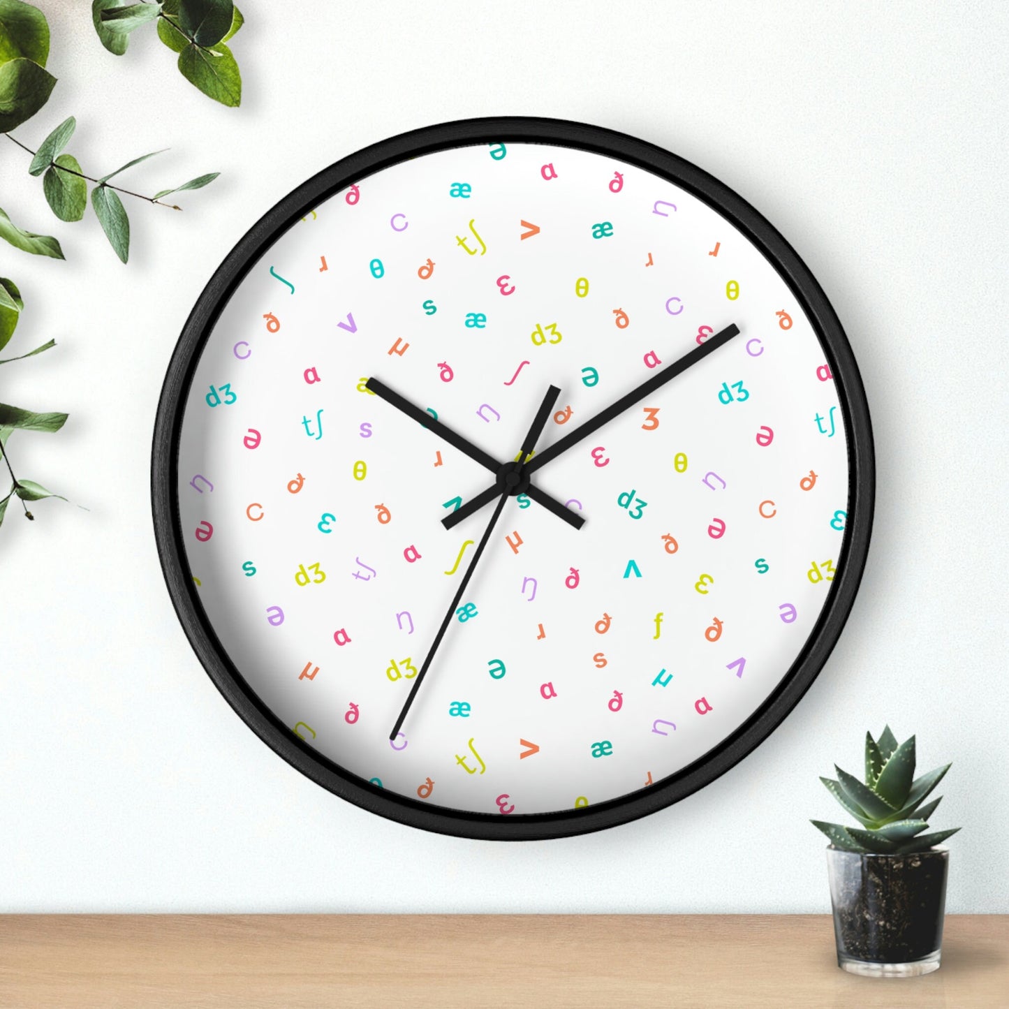 IPA Phonetic Symbol Wall Clock