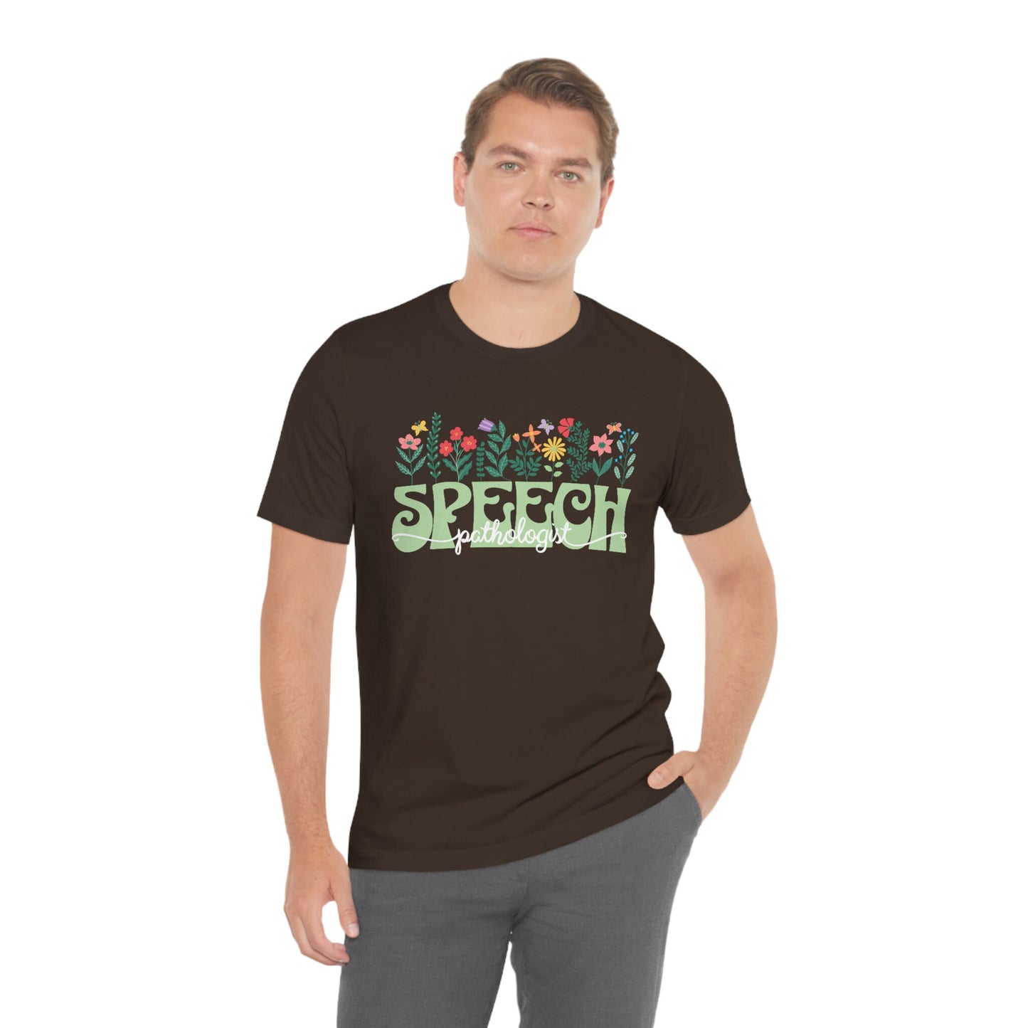 Speech-Language Pathologist SLP Retro Spring Flowers T-shirt