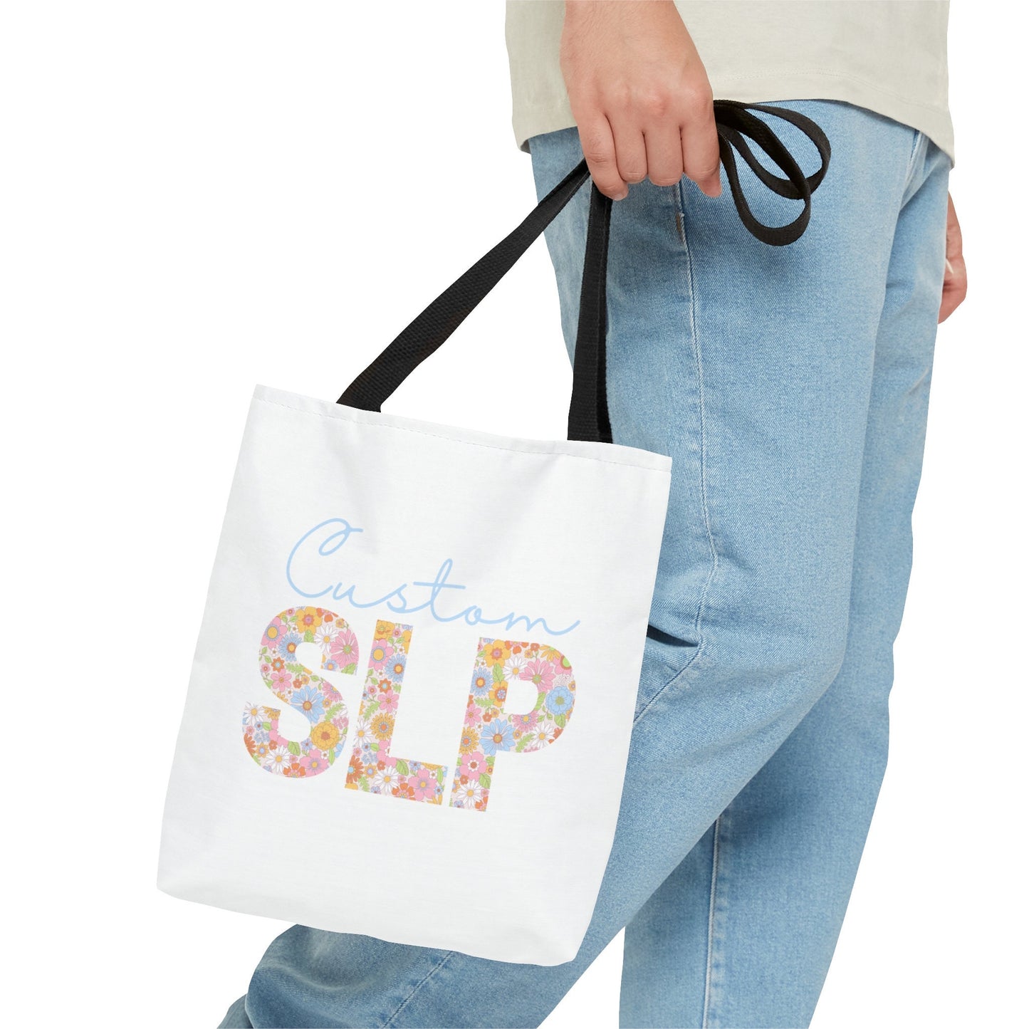 Custom Floral SLP Tote Bag