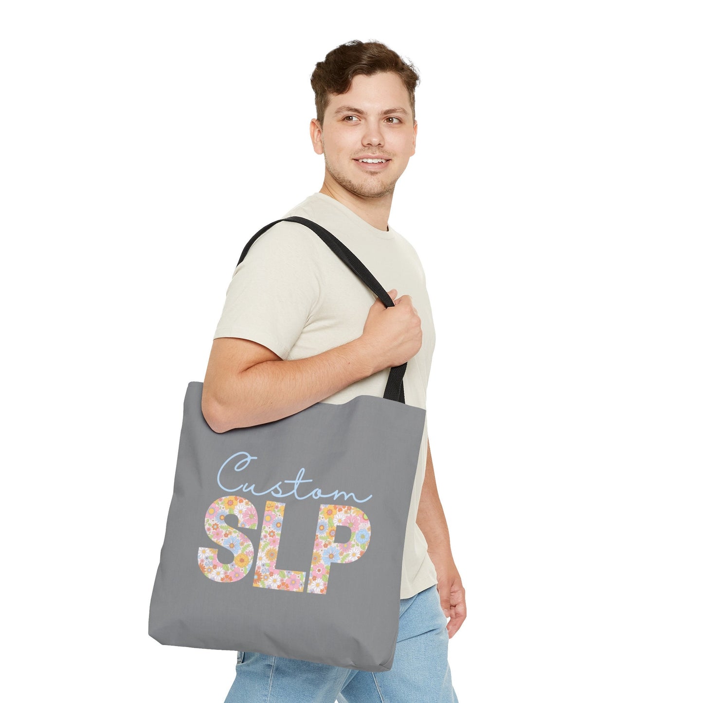 Custom Floral SLP Tote Bag