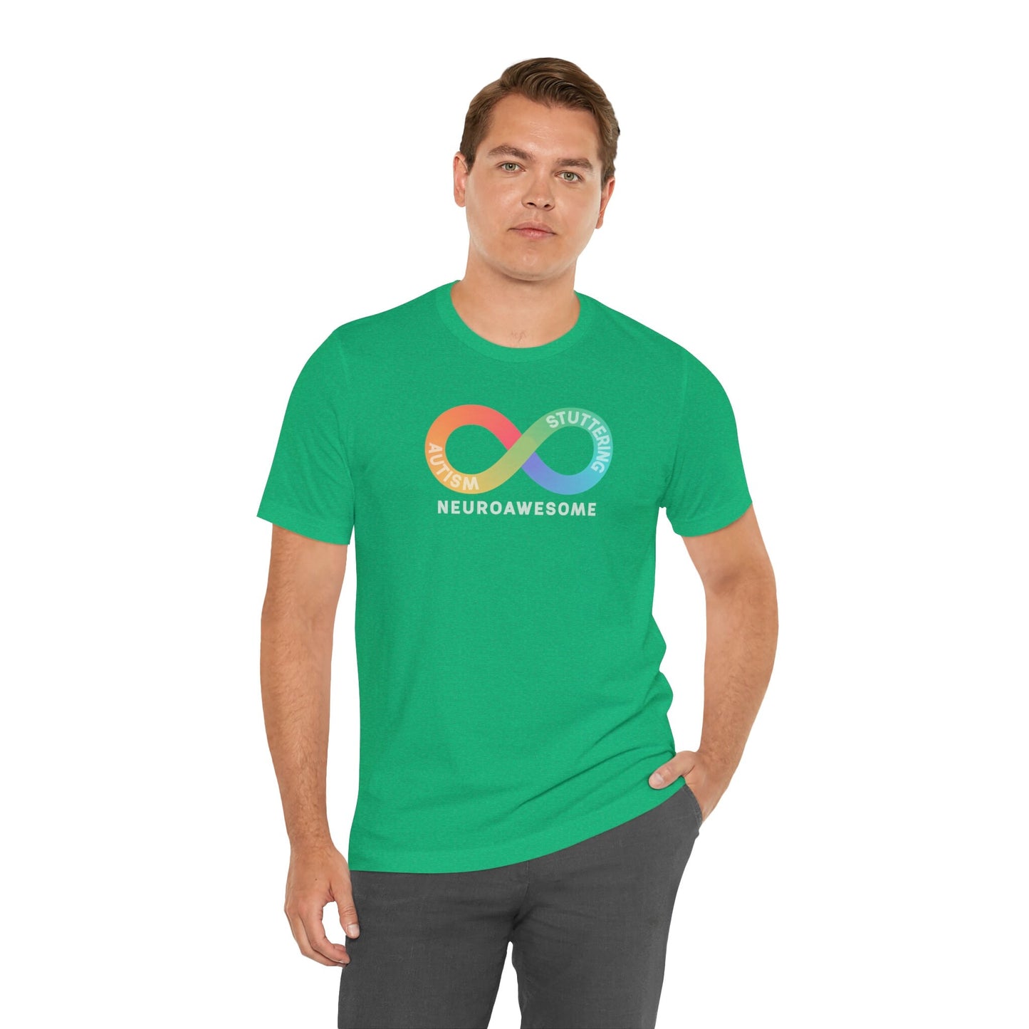 Neuroawesome Stuttering Autism Infinity Retro Tshirt