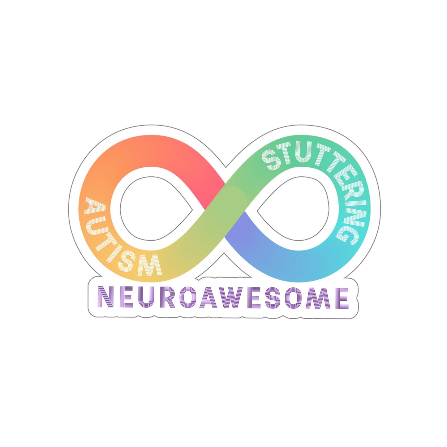 Neuroawesome Autism Stuttering Acceptance Die-Cut Sticker