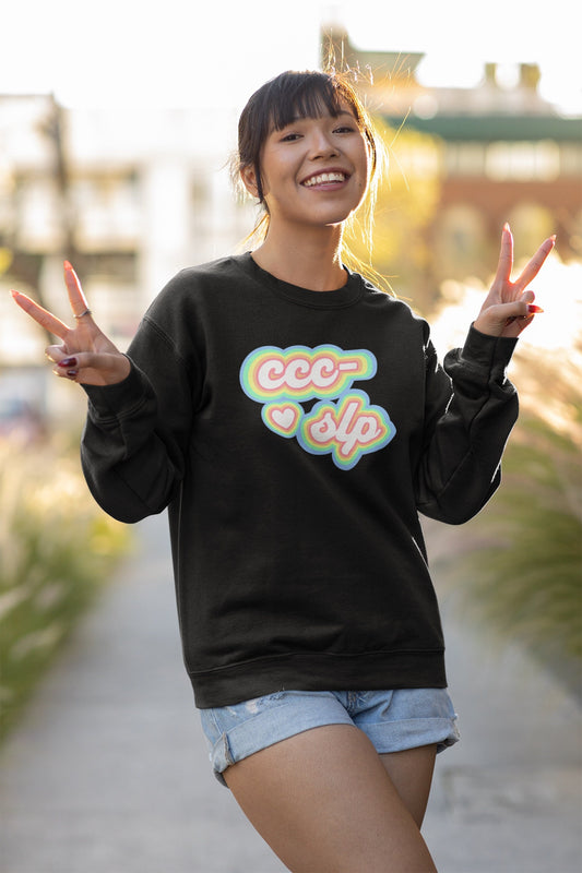 CCC-SLP Retro Speech-Language Pathologist Sweatshirt