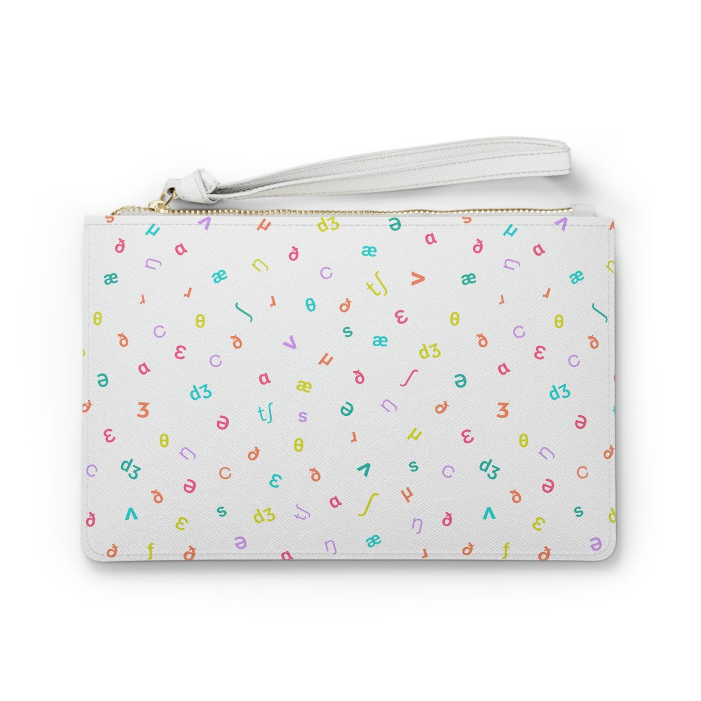 IPA Symbols Vegan Leather Clutch