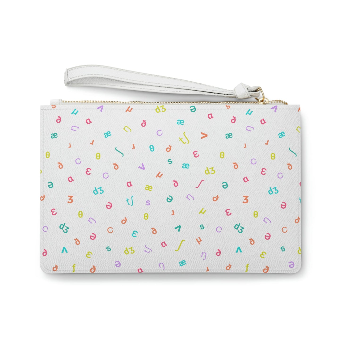 IPA Symbols Vegan Leather Clutch