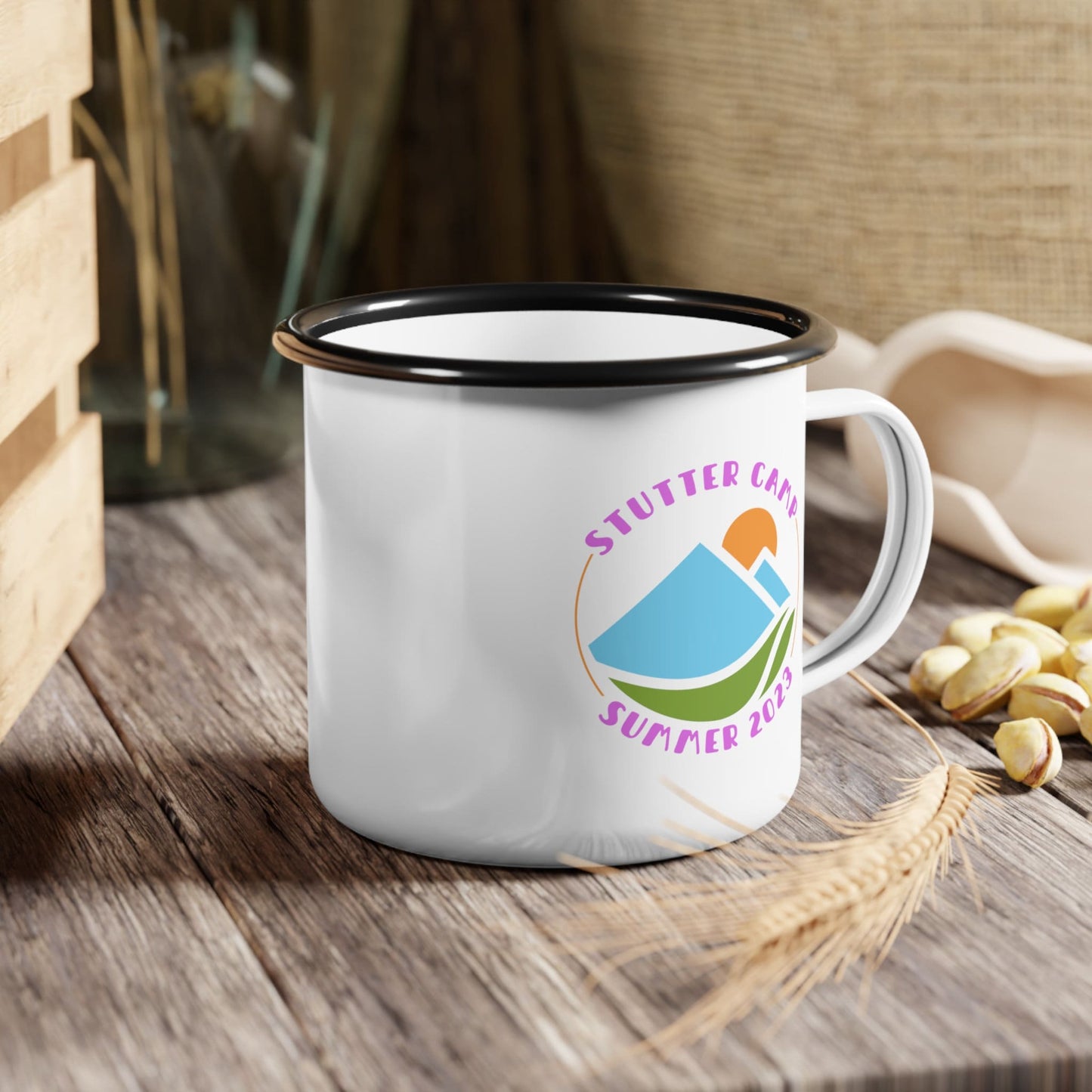 Stutter Camp Summer 2023 Enamel Coffee Mug