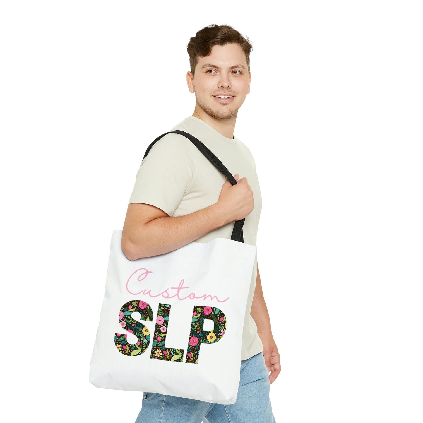 Custom Floral SLP Tote Bag