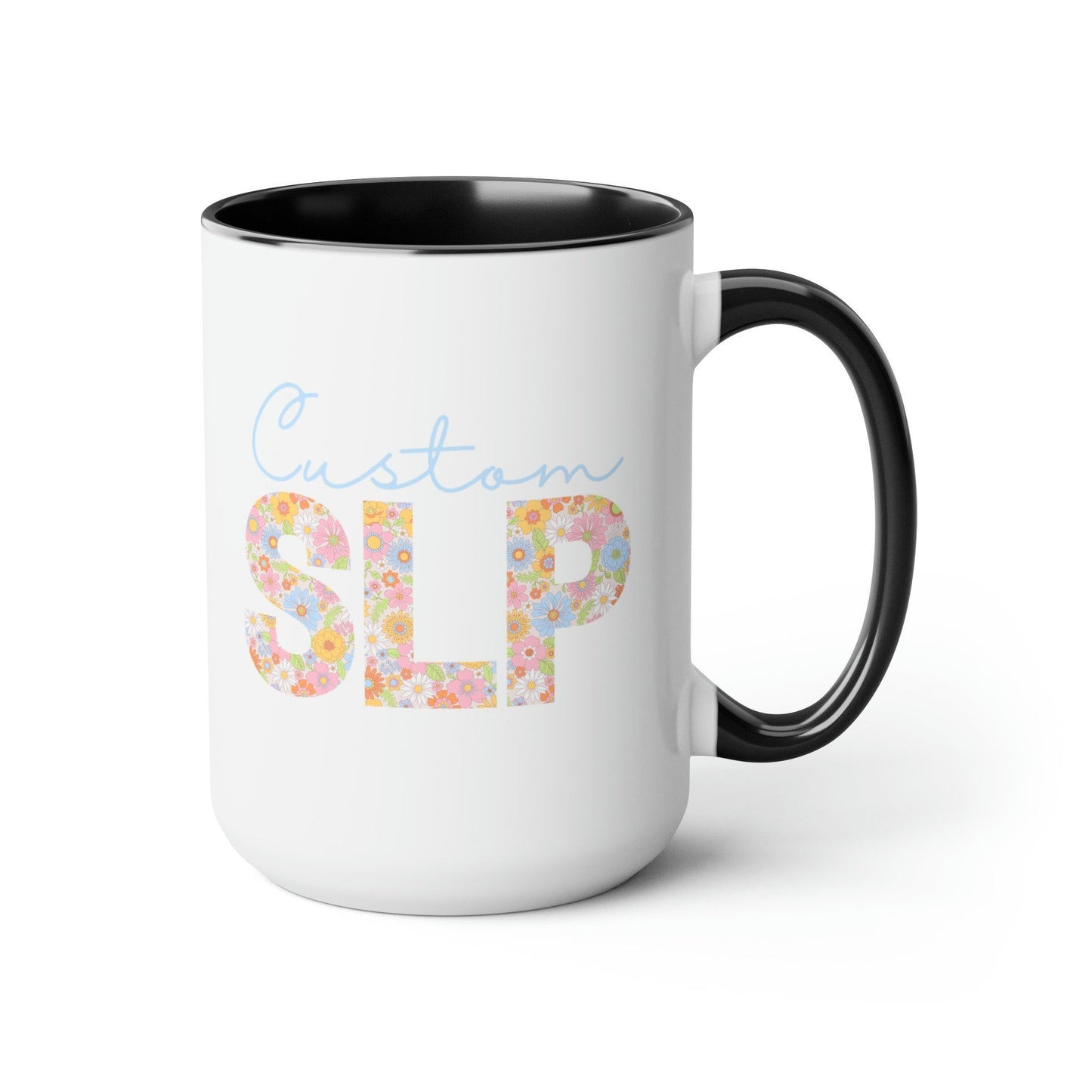 Custom Floral Retro SLP Coffee 15oz Mug