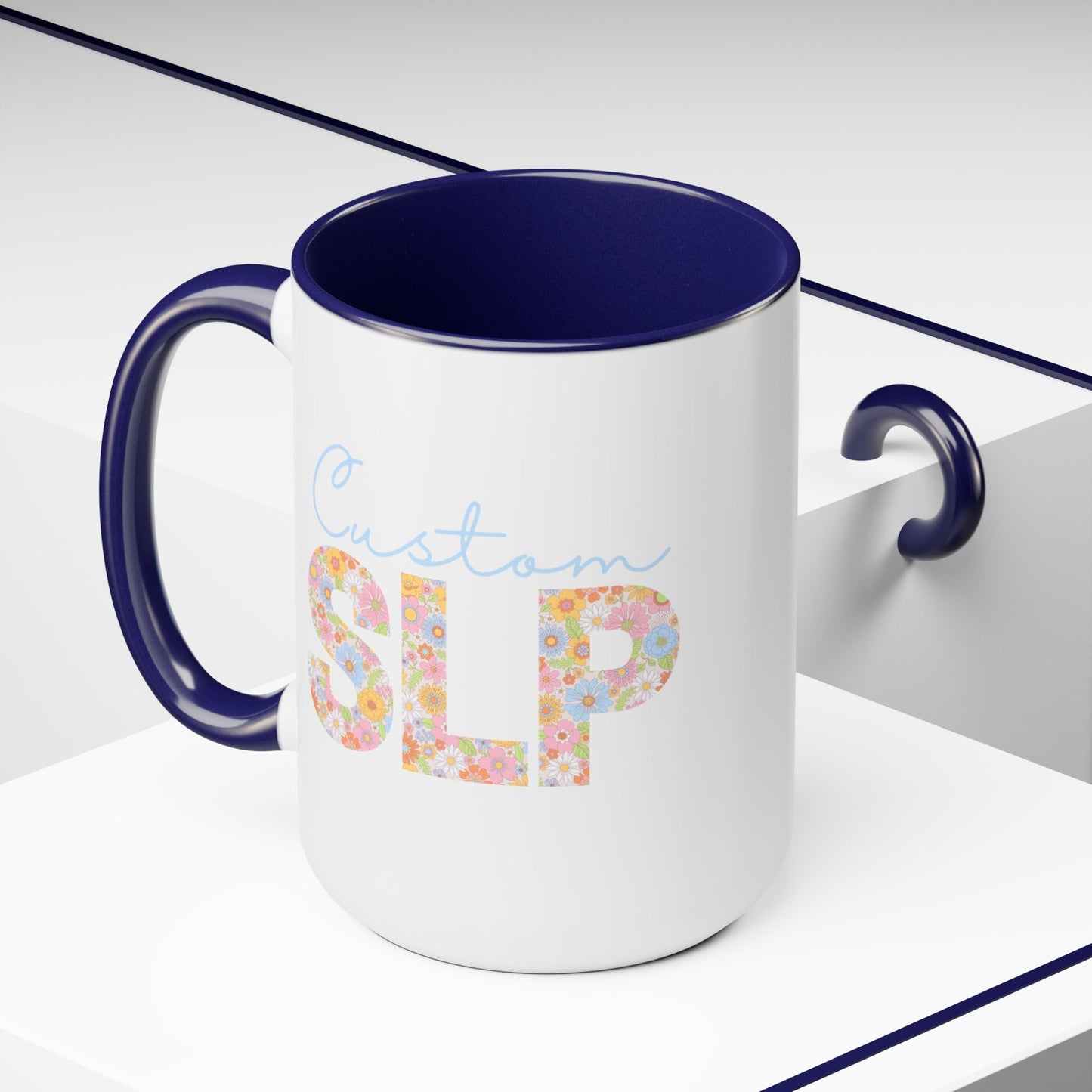 Custom Floral Retro SLP Coffee 15oz Mug