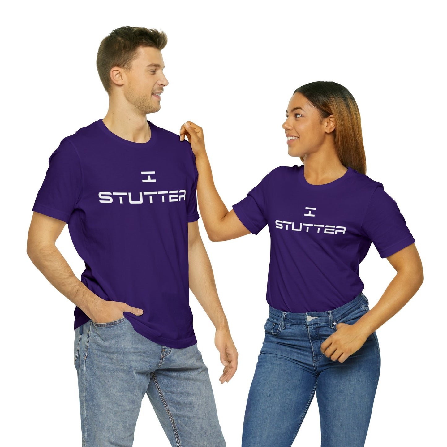 I Stutter Minimalist 90s Text Stuttering Tshirt