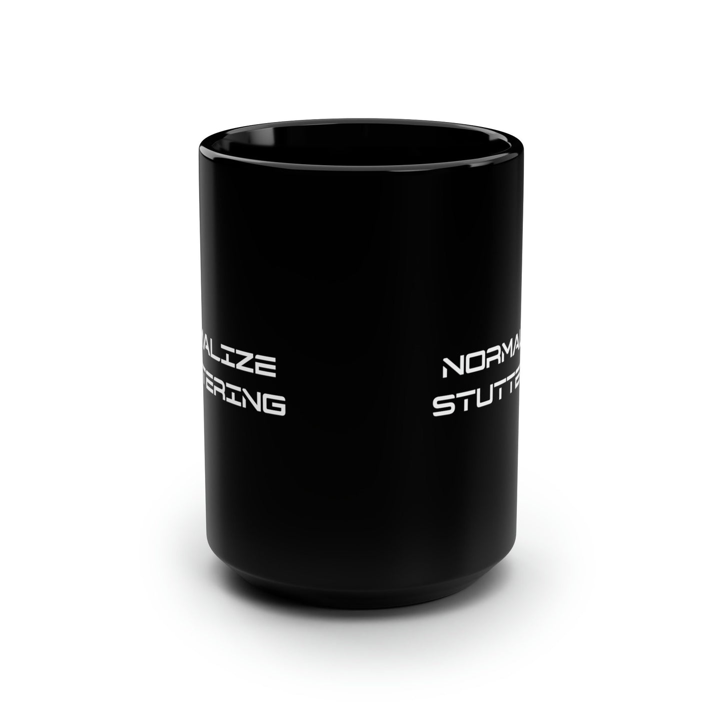 Normalize Stuttering Black 15oz mug