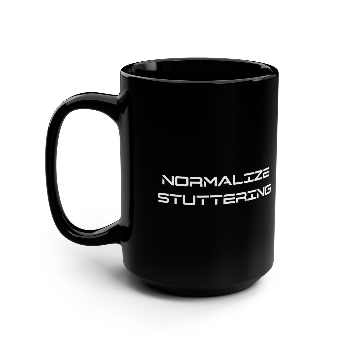 Normalize Stuttering Black 15oz mug