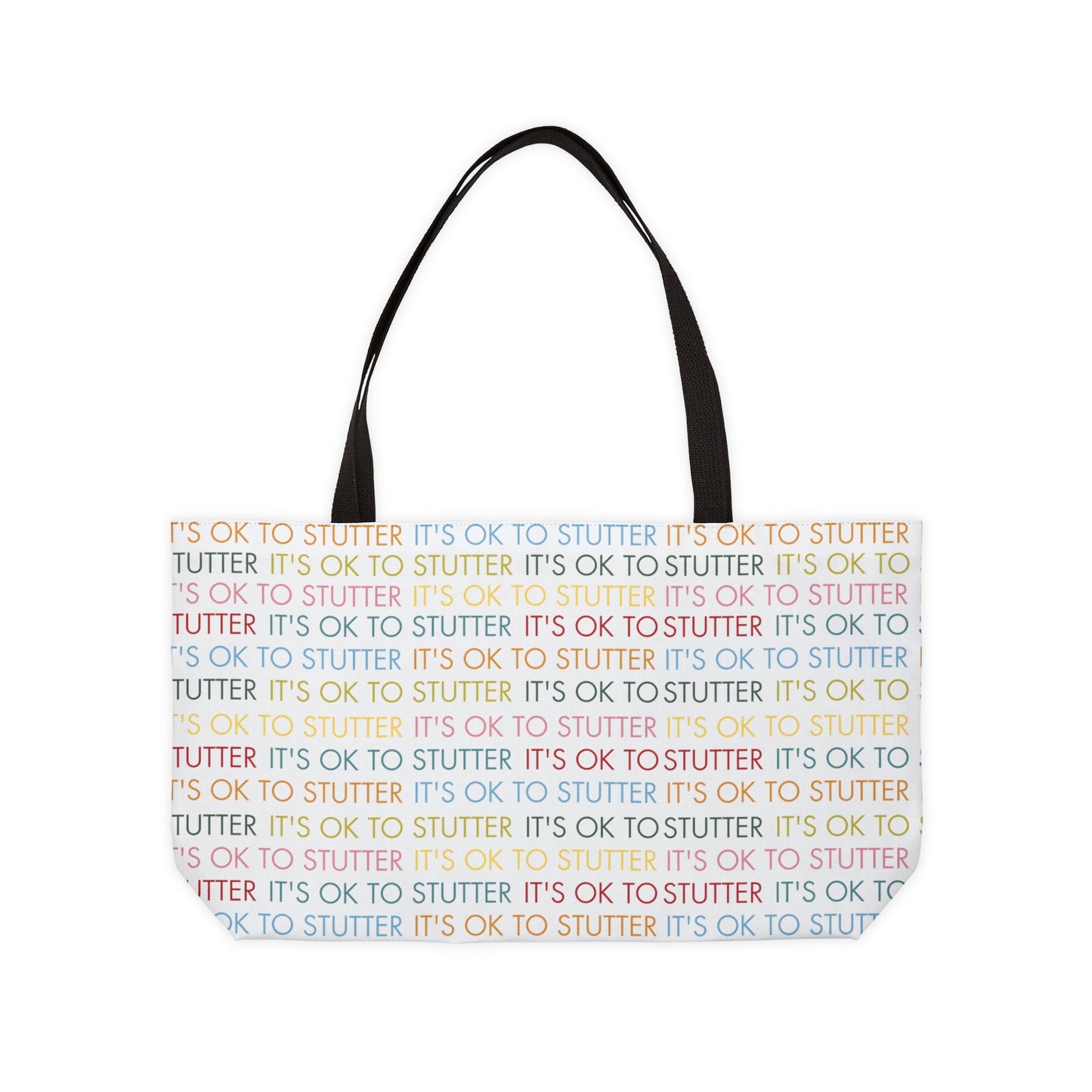 It's OK to Stutter Weekender MCM Colors Tote Bag