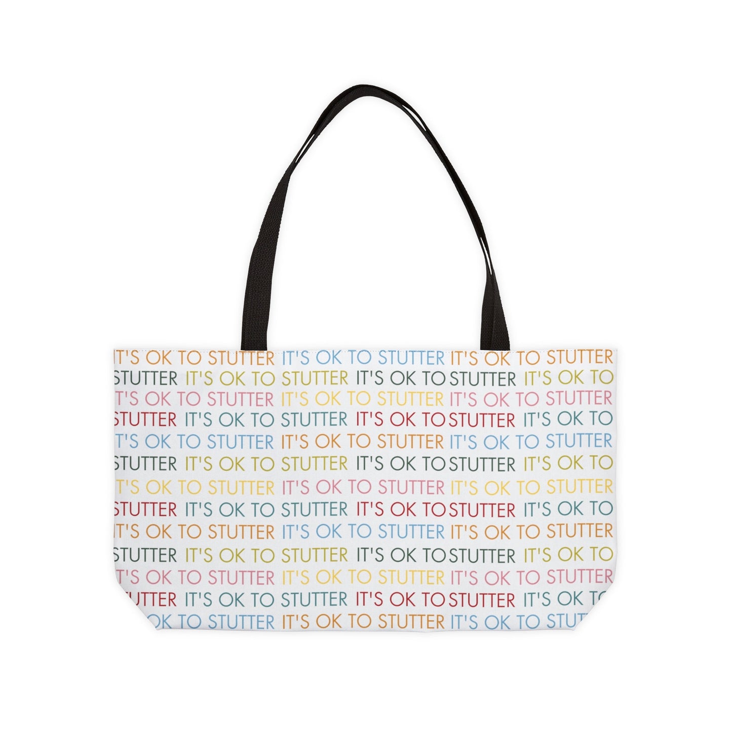 It's OK to Stutter Weekender MCM Colors Tote Bag