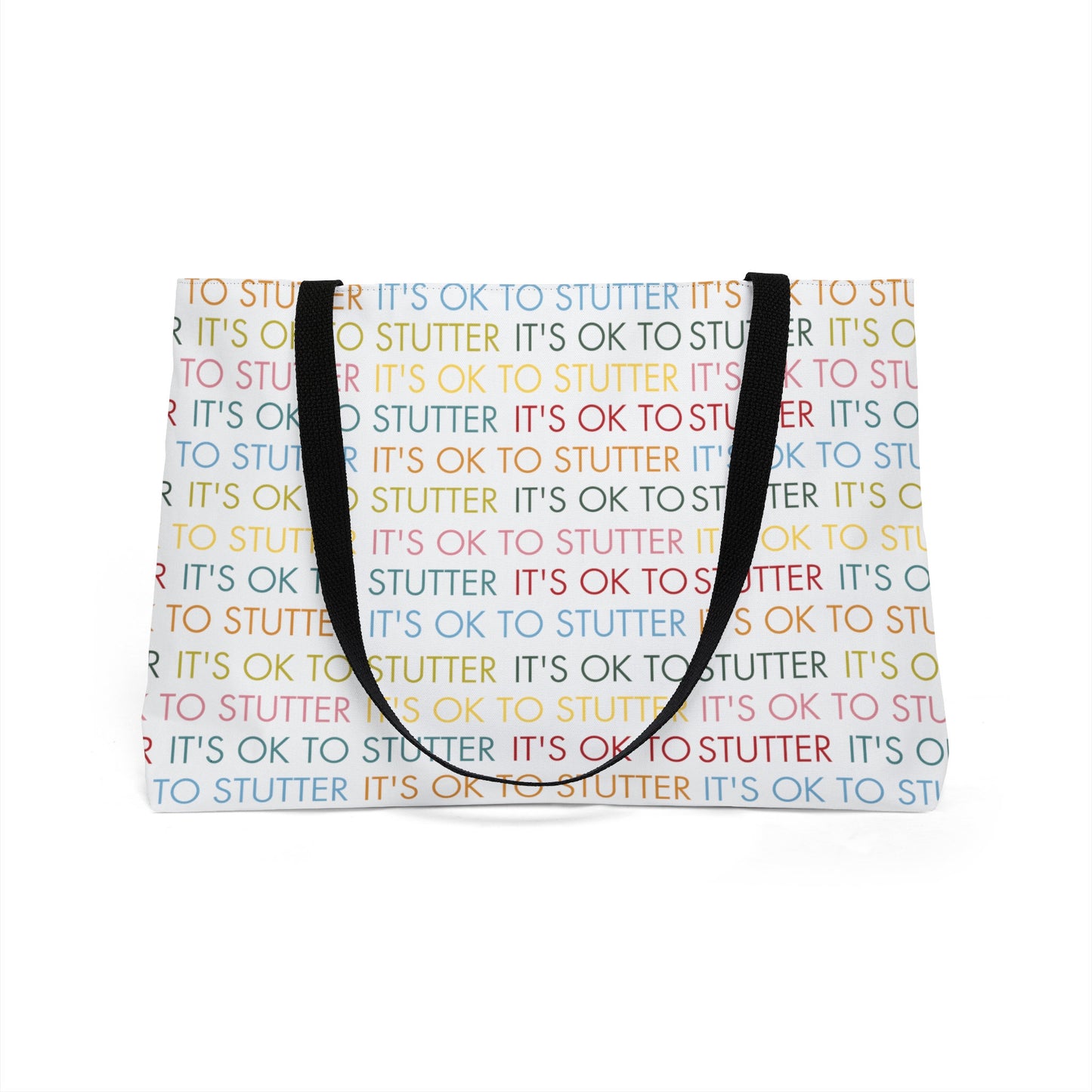 It's OK to Stutter Weekender MCM Colors Tote Bag