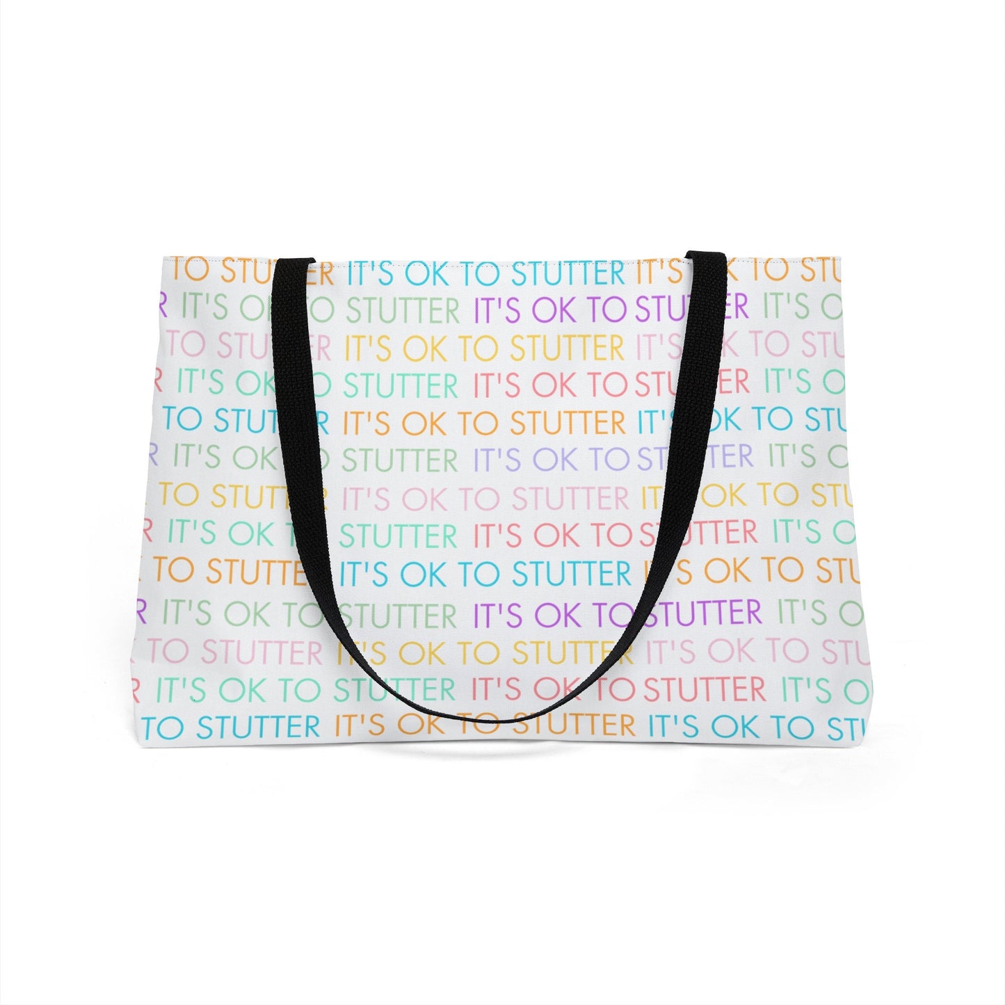 It's OK to Stutter Weekender Pastel Tote Bag