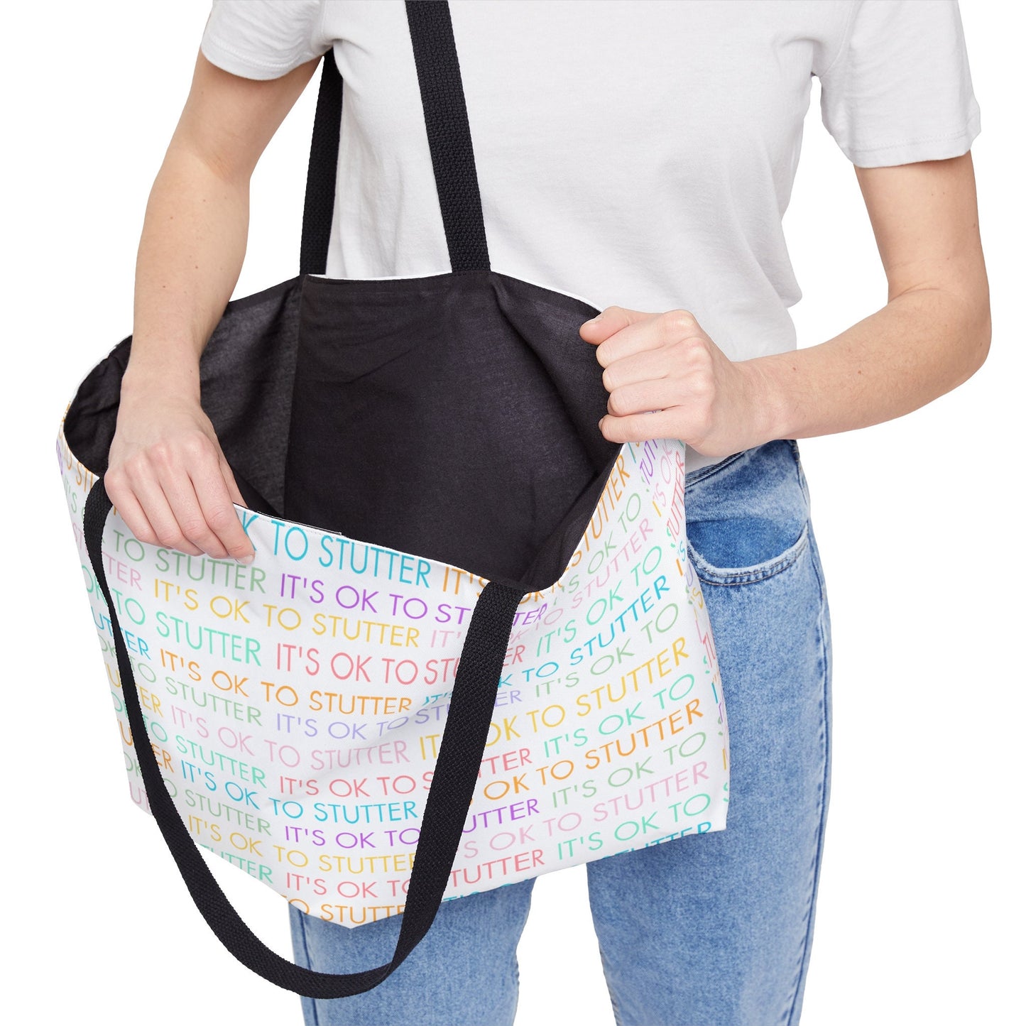 It's OK to Stutter Weekender Pastel Tote Bag