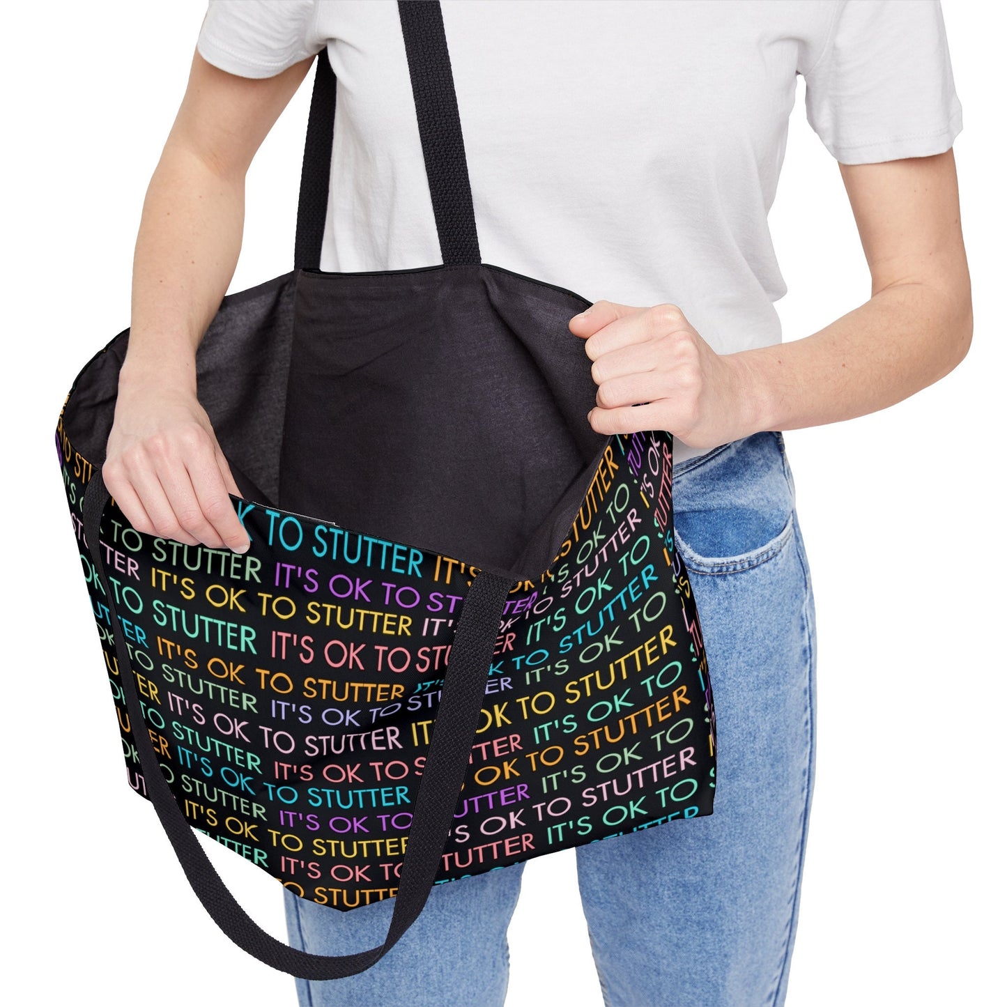 It's OK to Stutter Weekender Pastel Tote Bag