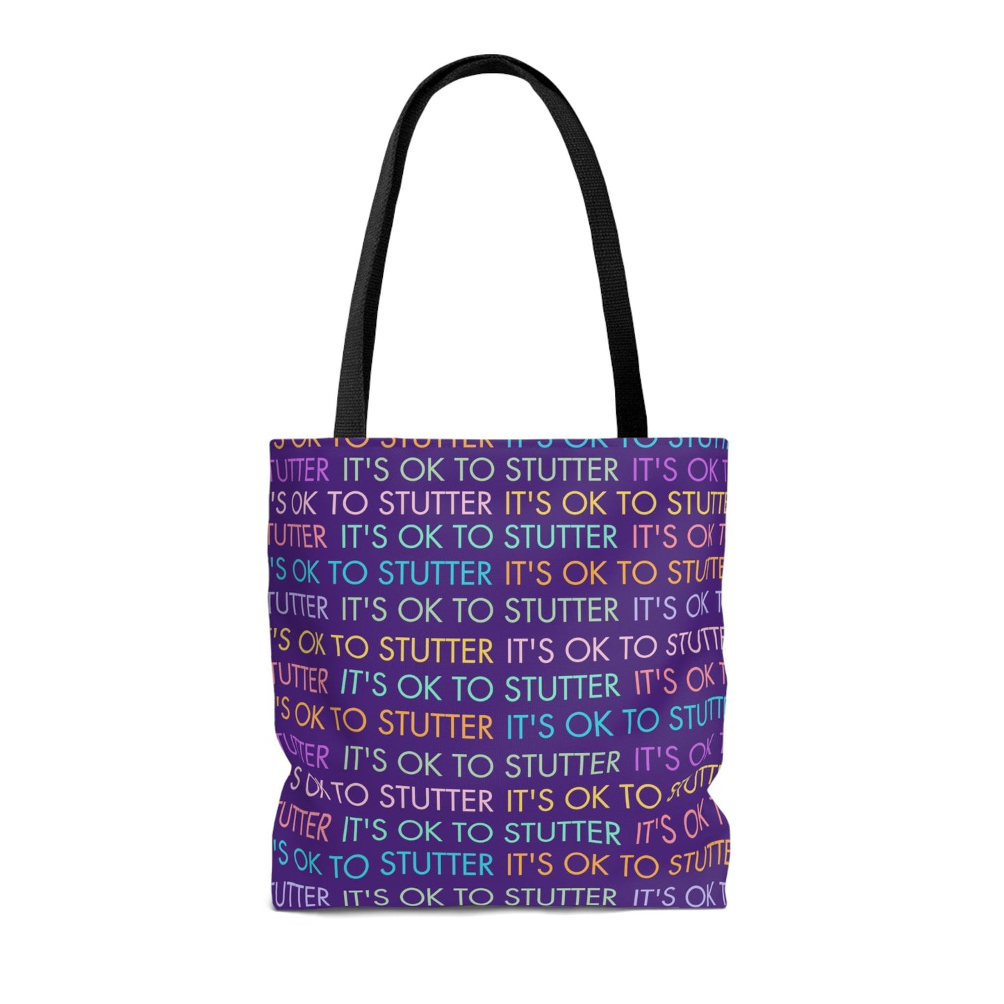 It's OK to Stutter Allover Print Tote Bag (3 size options)