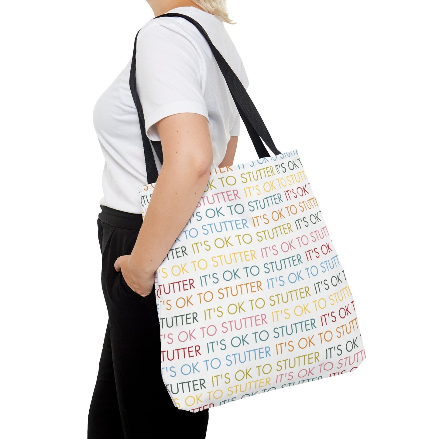 It's OK to Stutter Tote Bag MCM Colors