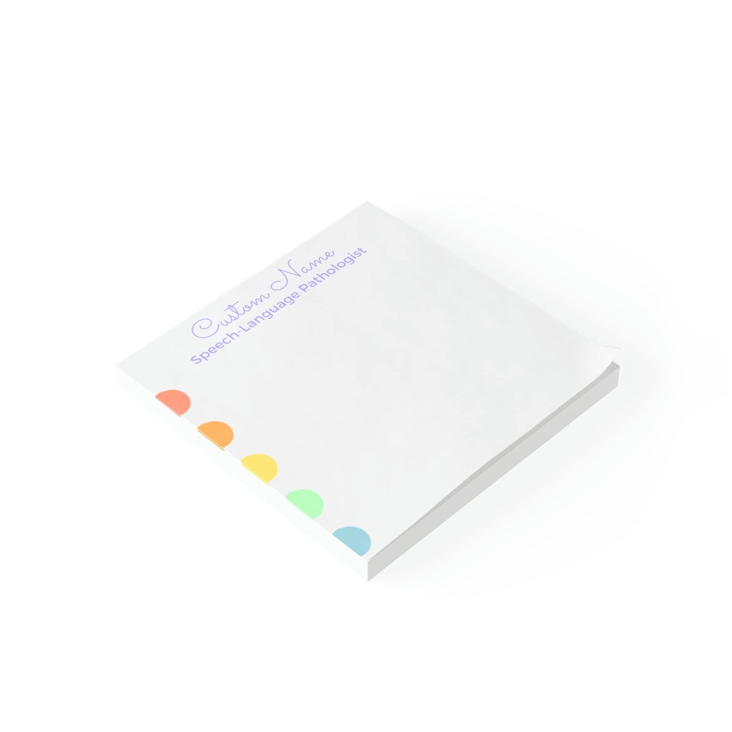 Custom Rainbow Dot SLP Sticky Note Pad