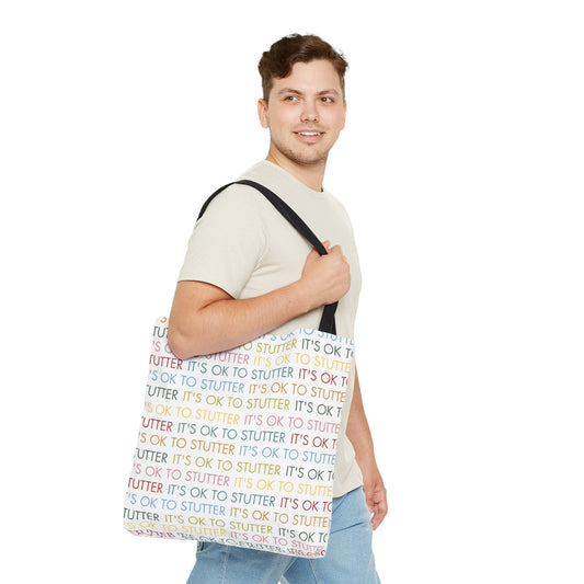 It's OK to Stutter Tote Bag MCM Colors