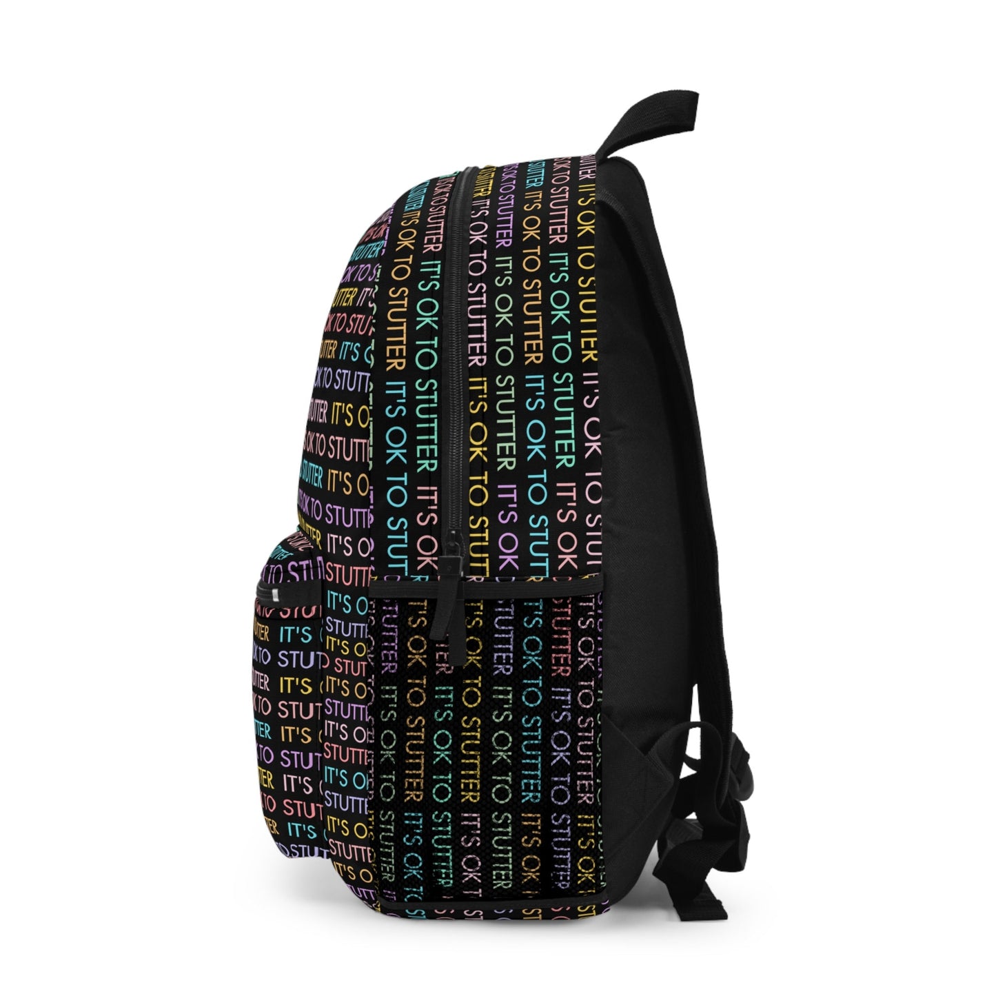 It's OK to Stutter Allover Print Stuttering Backpack