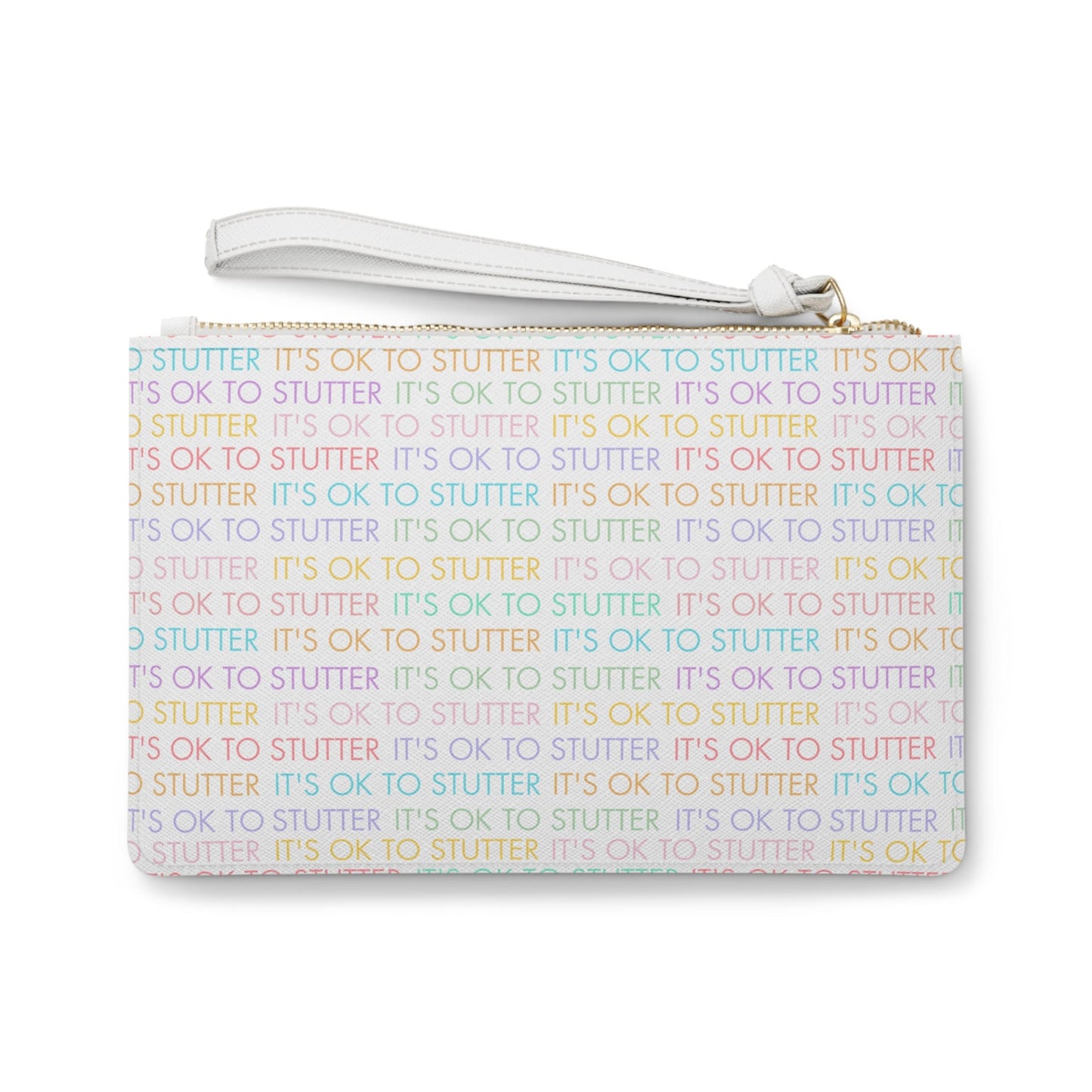 It's OK to Stutter Vegan Leather Clutch